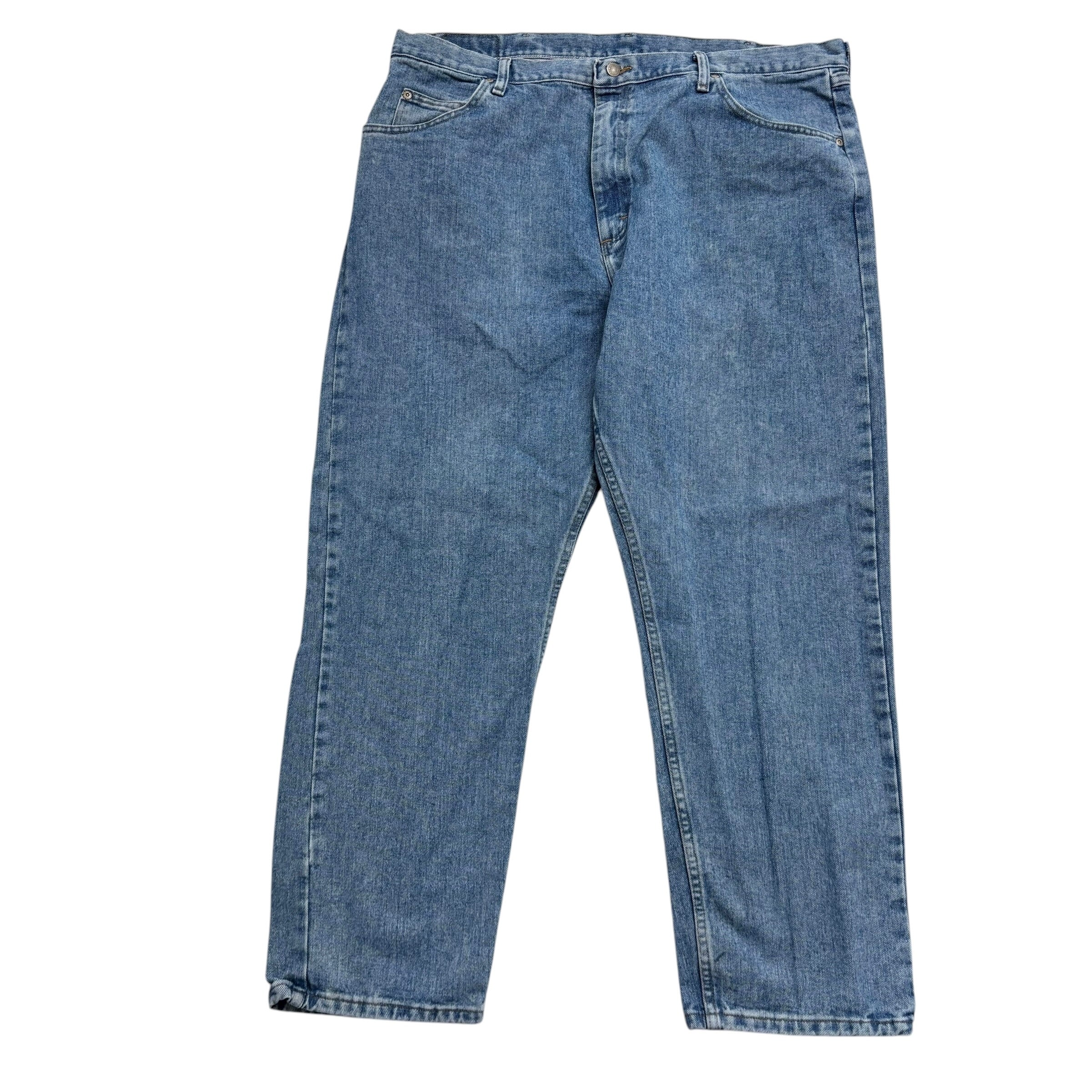 Wrangler Jeans W42 L30 Mens Light Blue Relaxed Straight Fit Denim