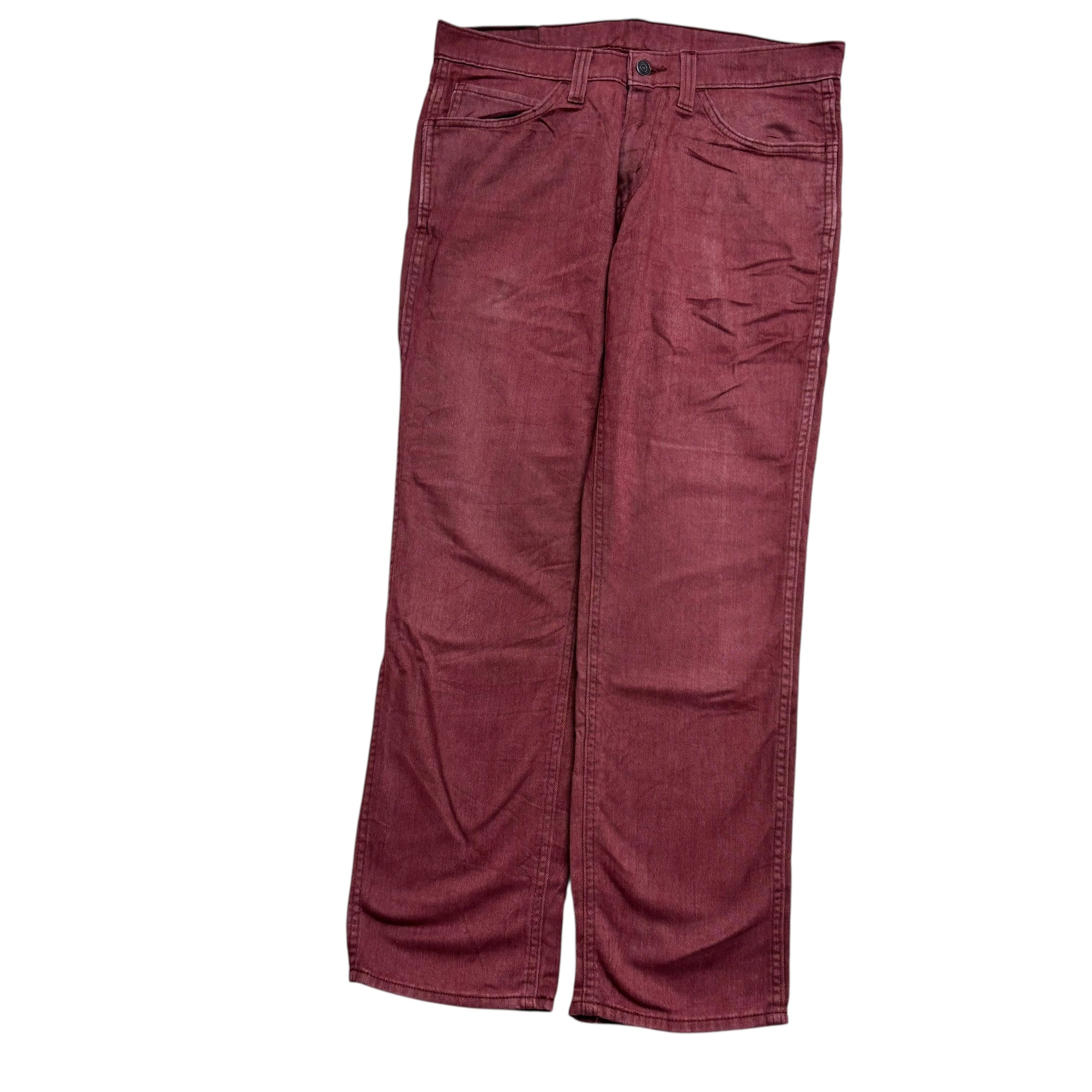 Levis 541 Trousers W31 L29 Mens Red Athletic Tapered Fit Stretch Pants