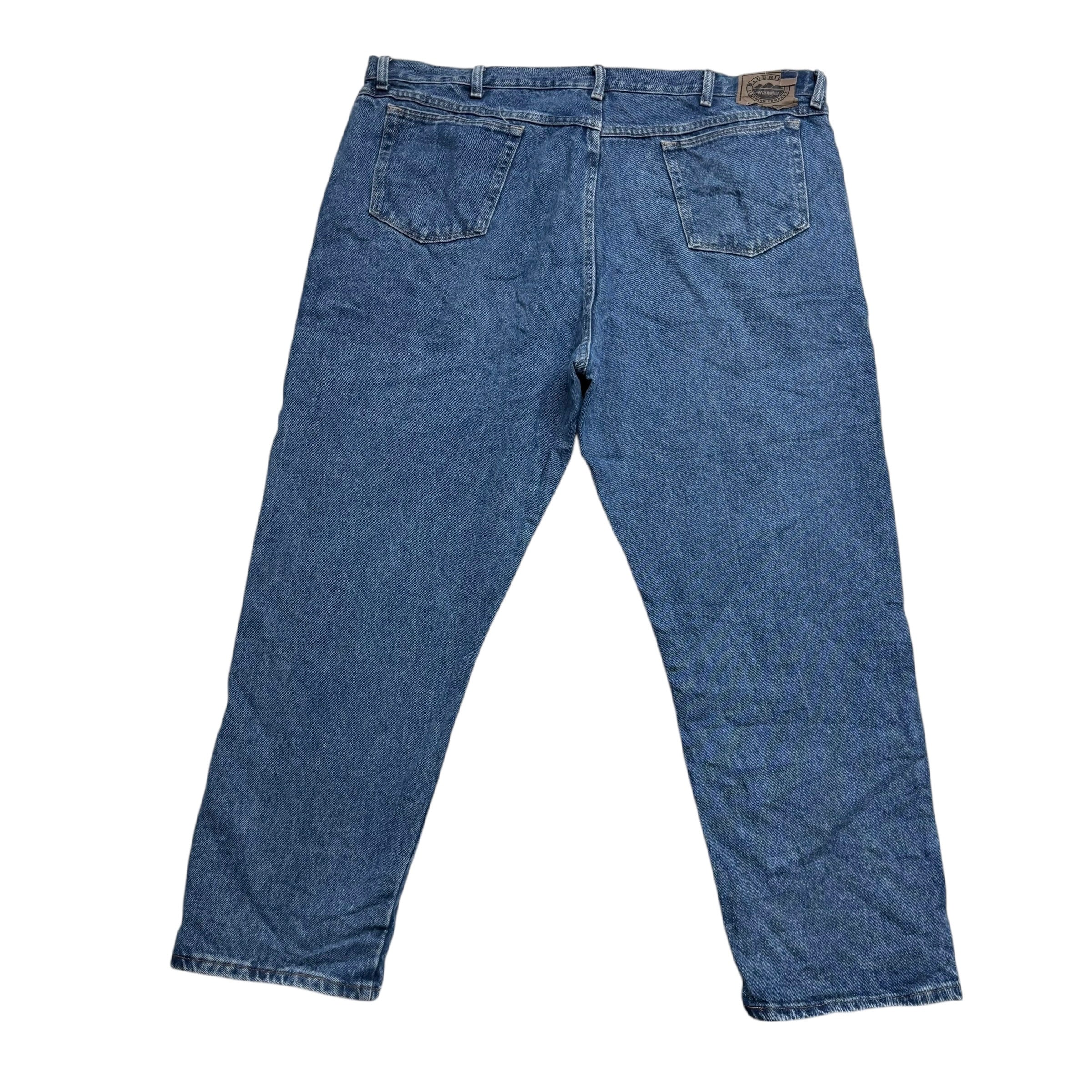 Wrangler Jeans W46 L30 Mens Mid Blue Baggy Relaxed Straight Vintage Denim (E)