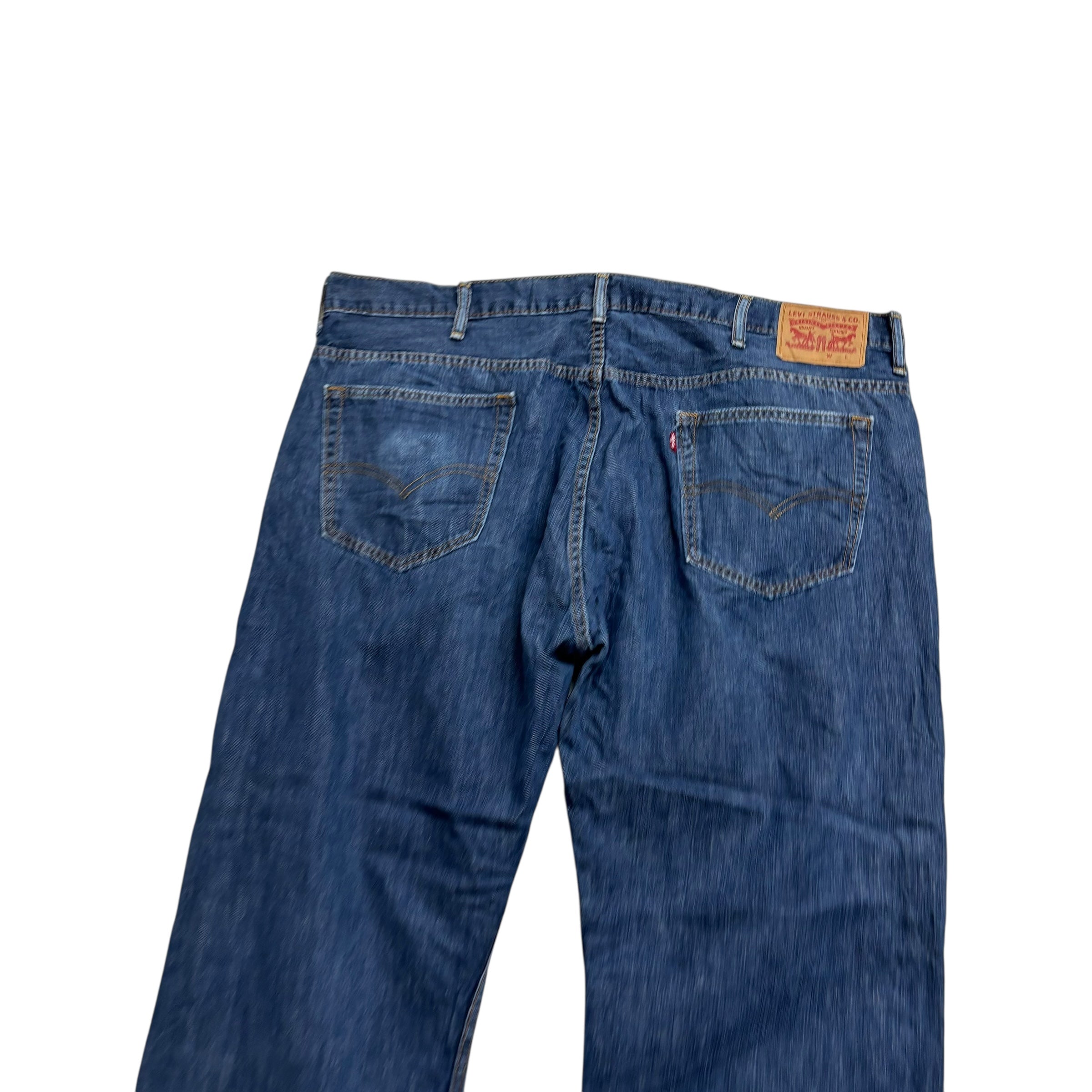 Levis 569 Jeans W42 L28 Mens Mid Blue Baggy Relaxed Straight Fit Denim (E)