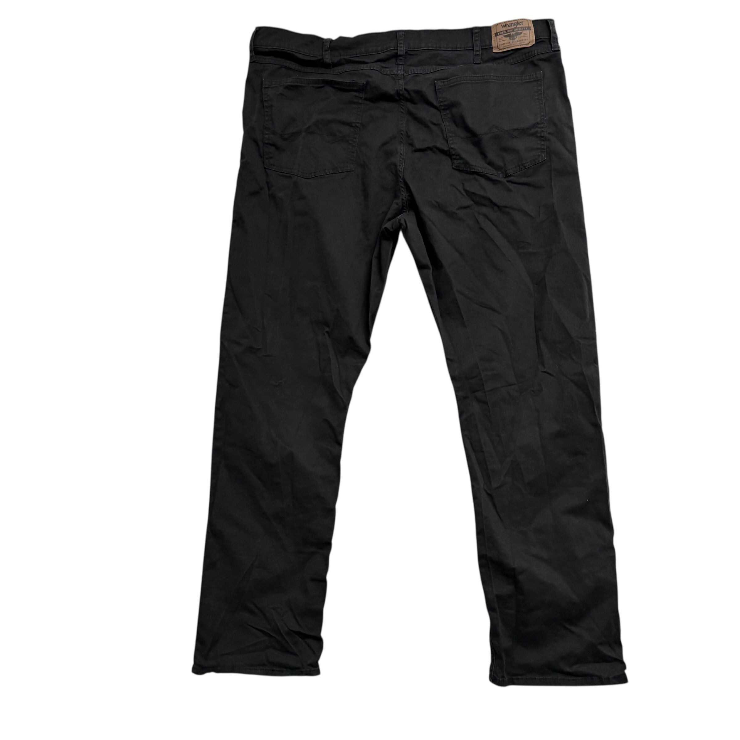 Wrangler Trousers W40 L30 Mens Black Regular Straight Fit Stretch Pants (E)