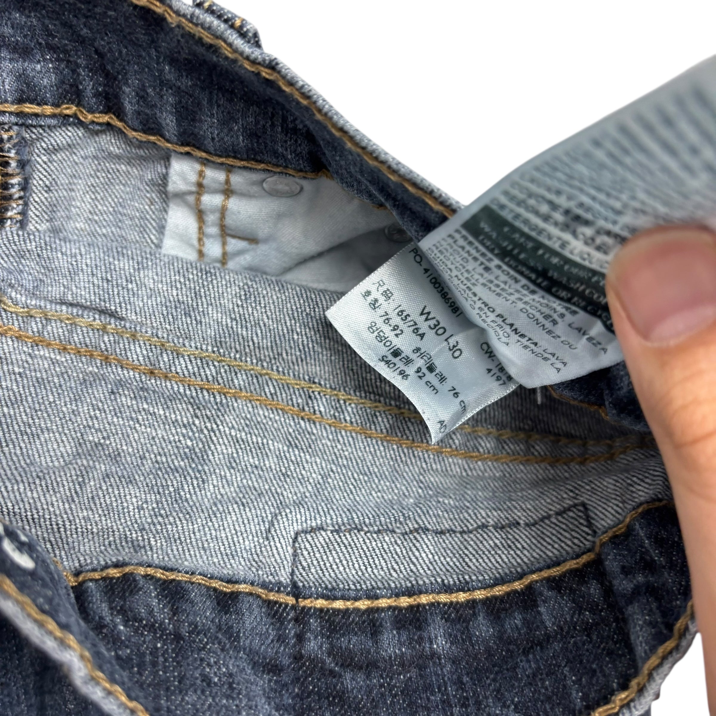 Levis Signature Jeans W29 L30 Mens Dark Blue Regular Straight Fit Stretch