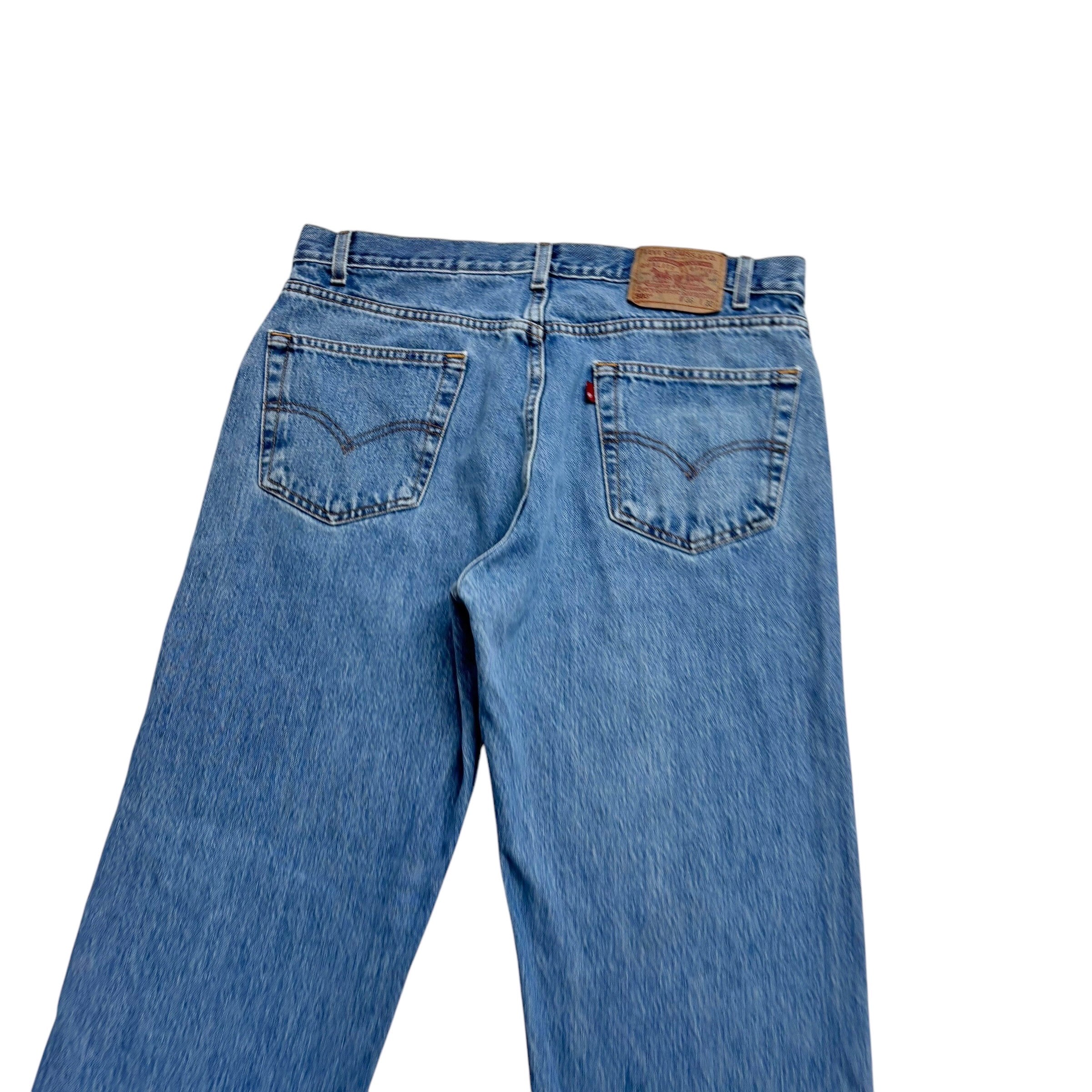 Levis 505 Jeans W35 L32 Mens Light Blue Regular Straight Fit Vintage Denim