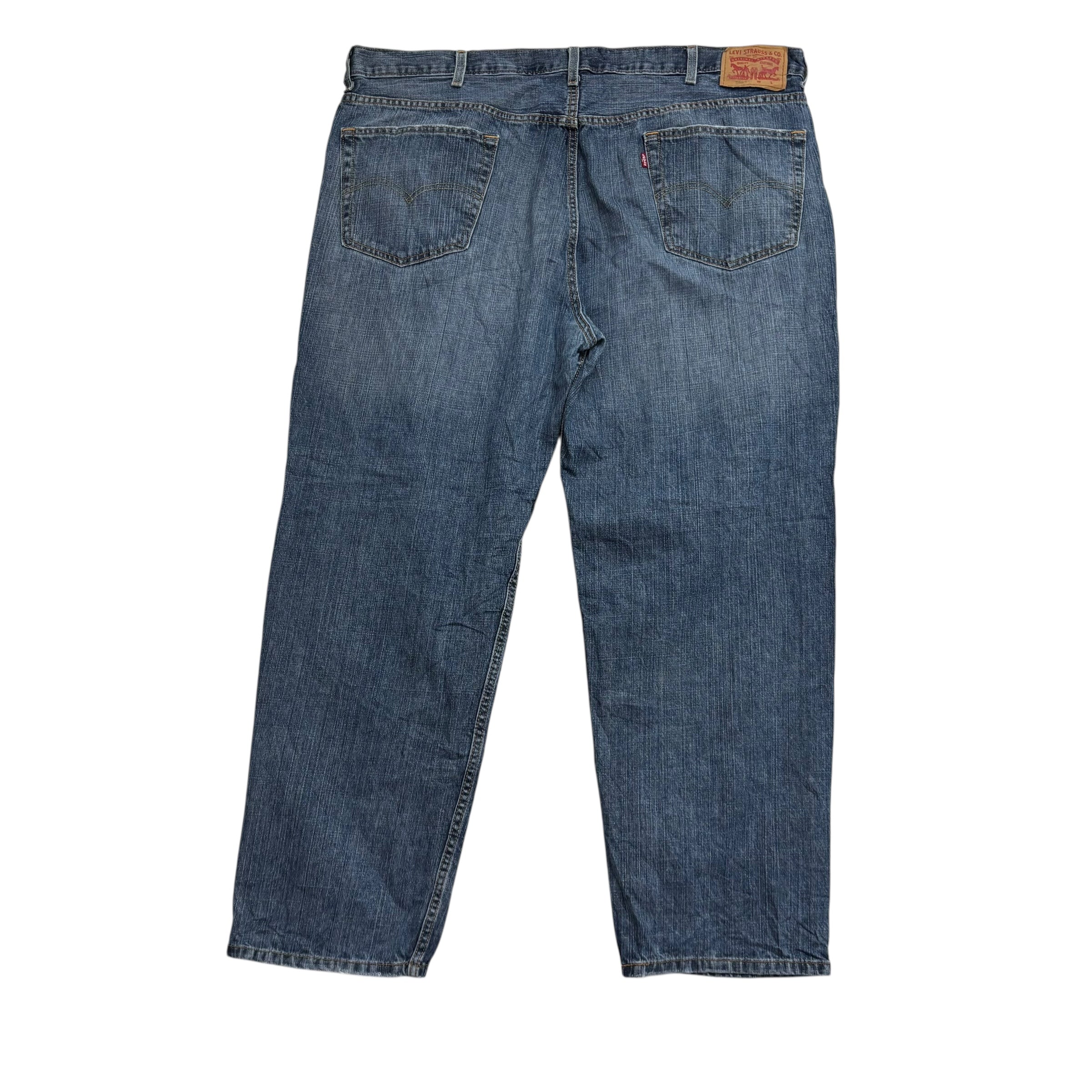 Levis 550 Jeans W46 L32 Mens Mid Blue Baggy Relaxed Straight Fit Denim