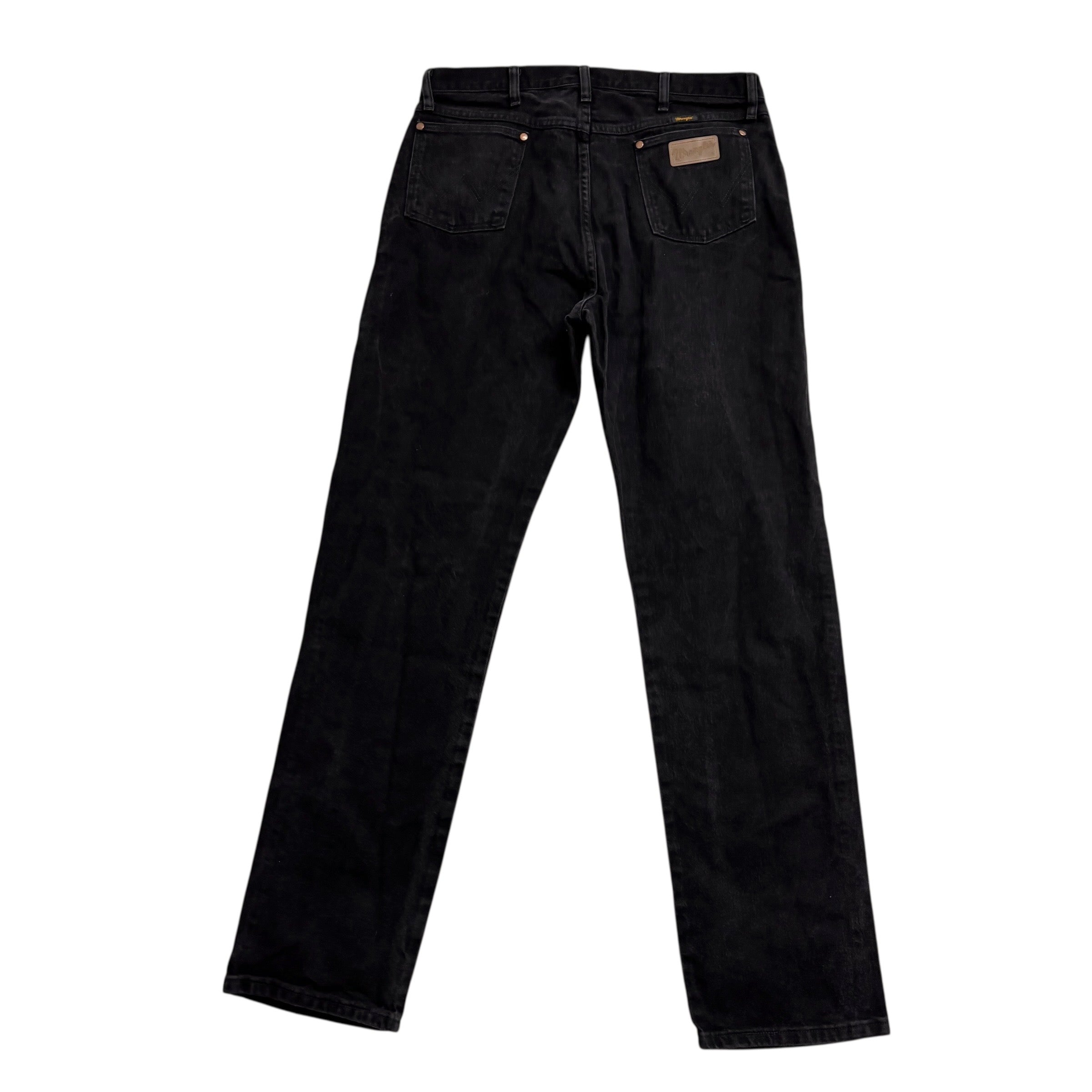 Wrangler Jeans Cowboy Cut W35 L36 Mens Black 13MWZ Original Fit Denim (E)