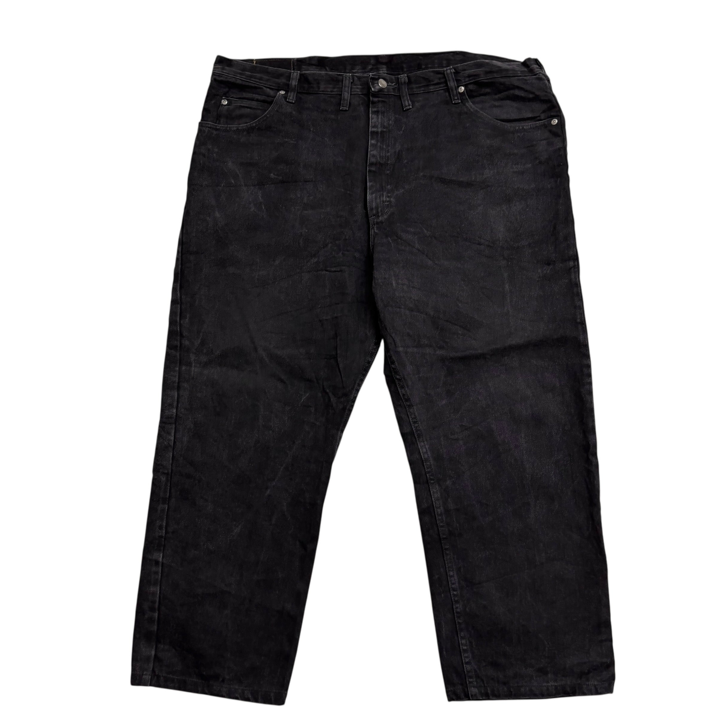 Wrangler Jeans W44 L28 Mens Black Relaxed Straight Fit Baggy Denim (E)