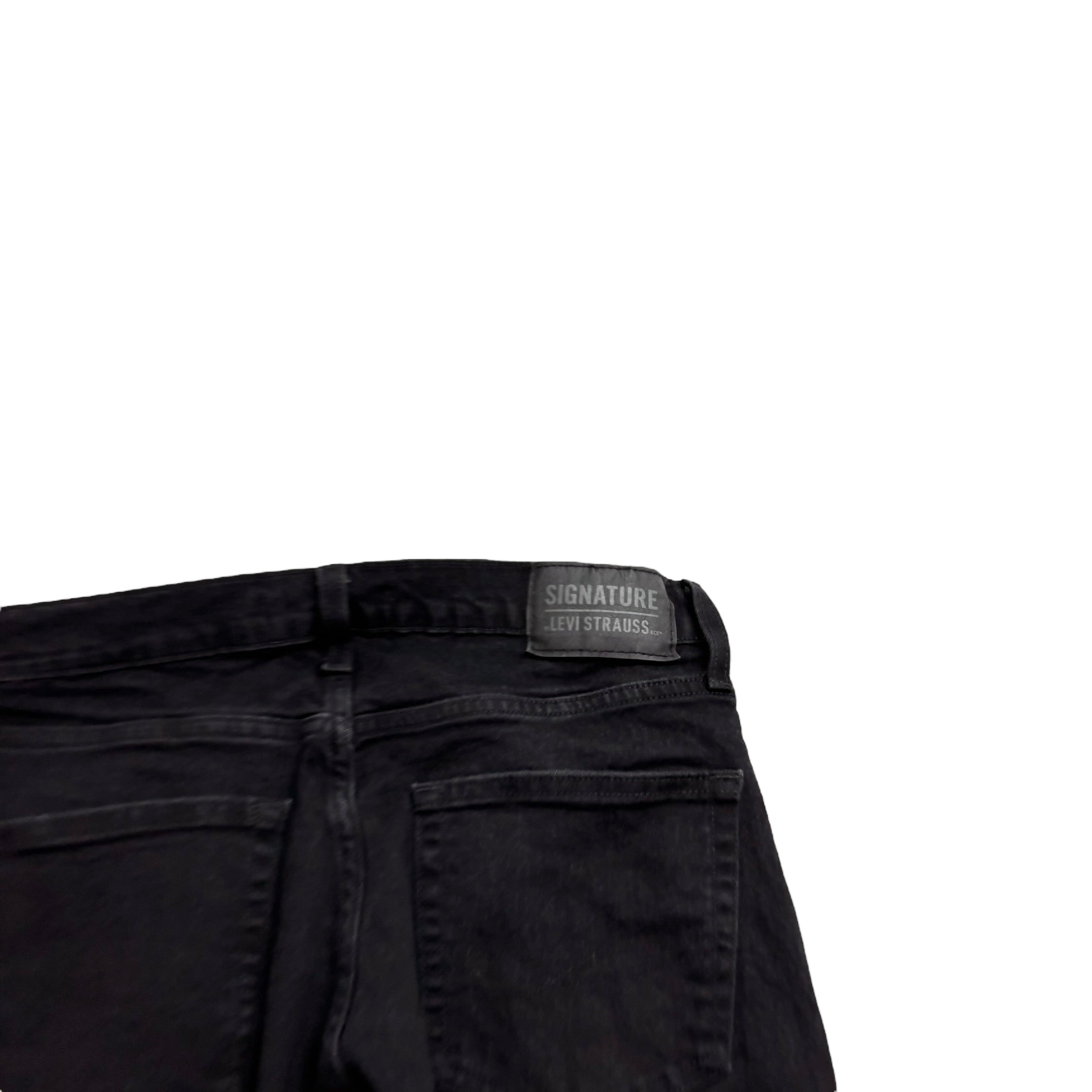Levis Signature Jeans W32 L32 Mens Black Slim Fit Stretch Denim (E)