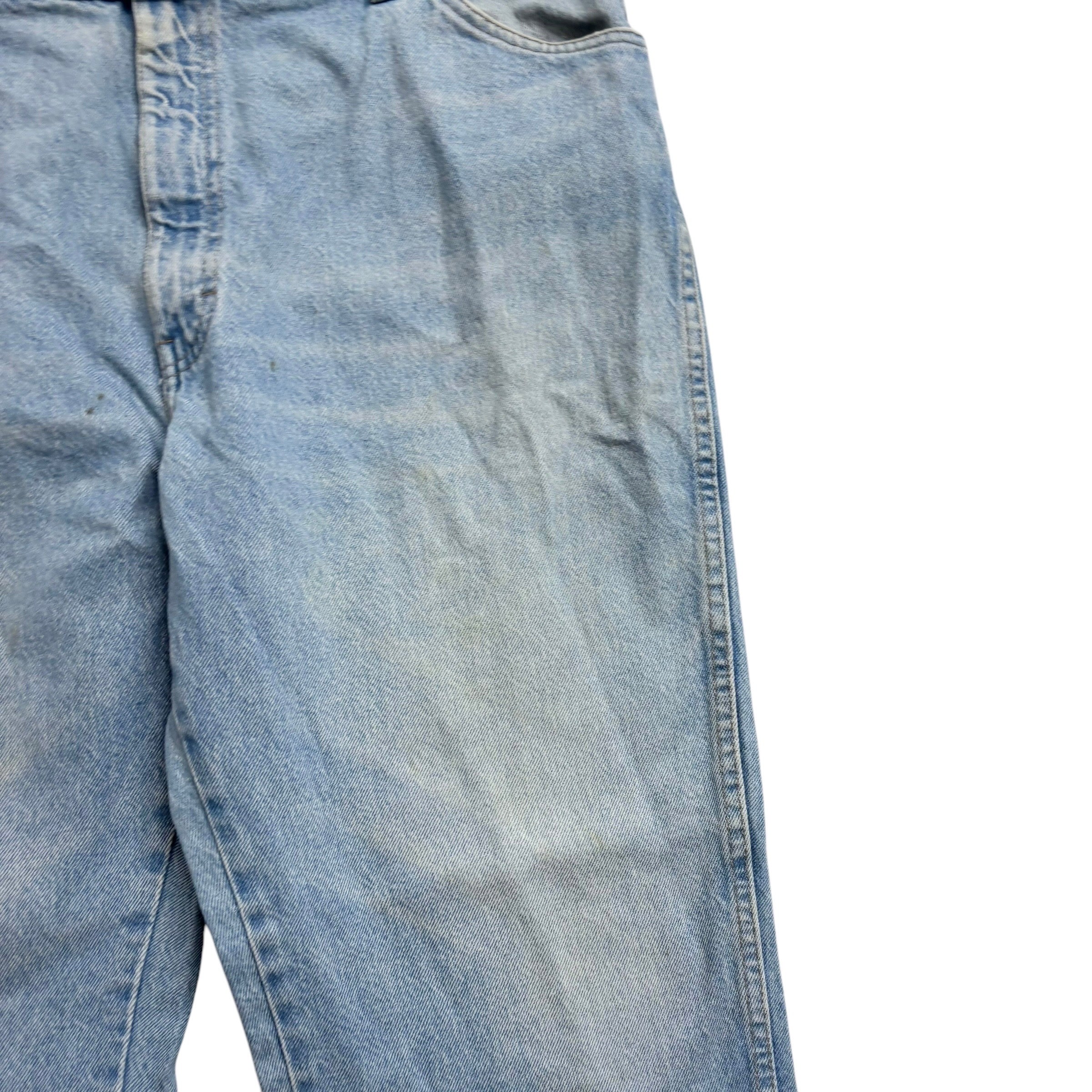 Dickies Jeans W42 L27 Mens Light Blue Relaxed Straight Fit Vintage Denim (F)
