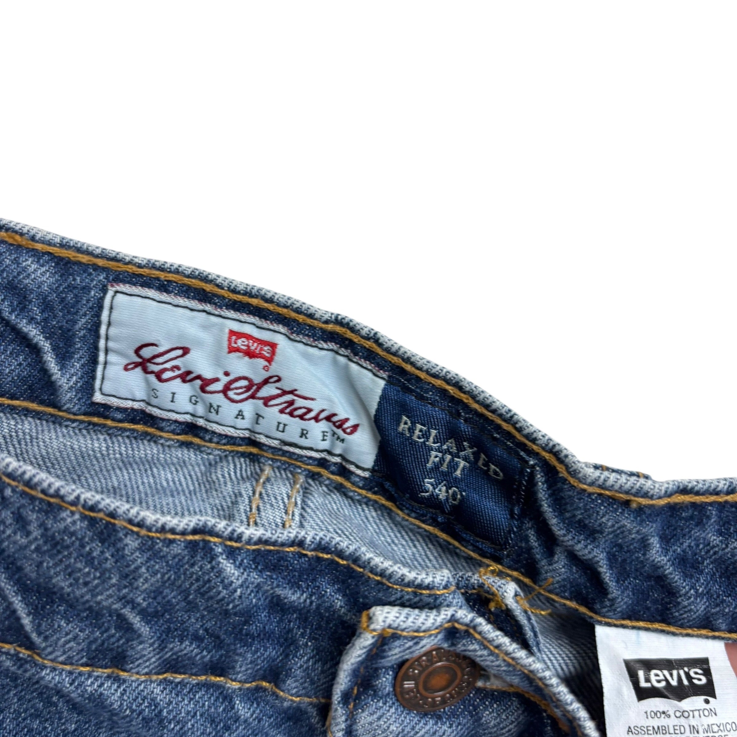 Levis 540 Jeans W48 L30 Mens Mid Blue Relaxed Straight Fit Vintage Denim