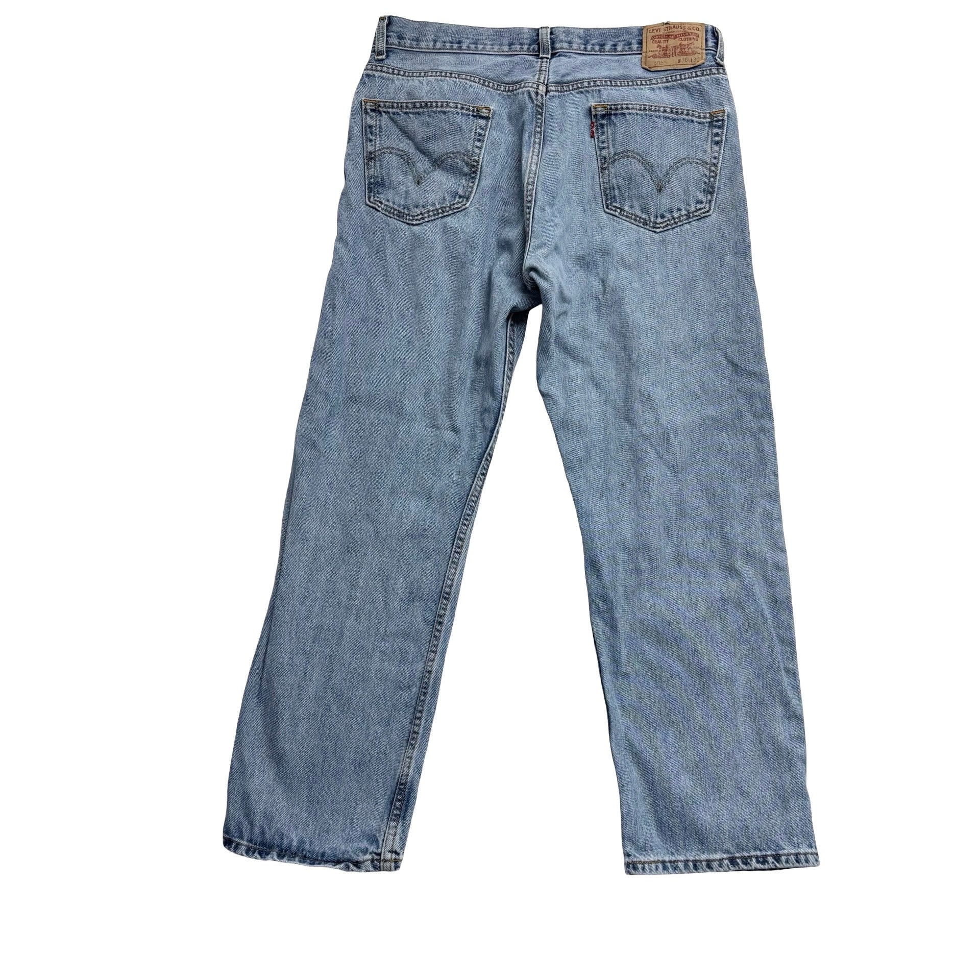 Levis 505 Jeans W34 L30 Mens Light Blue Regular Straight Fit Vintage Denim