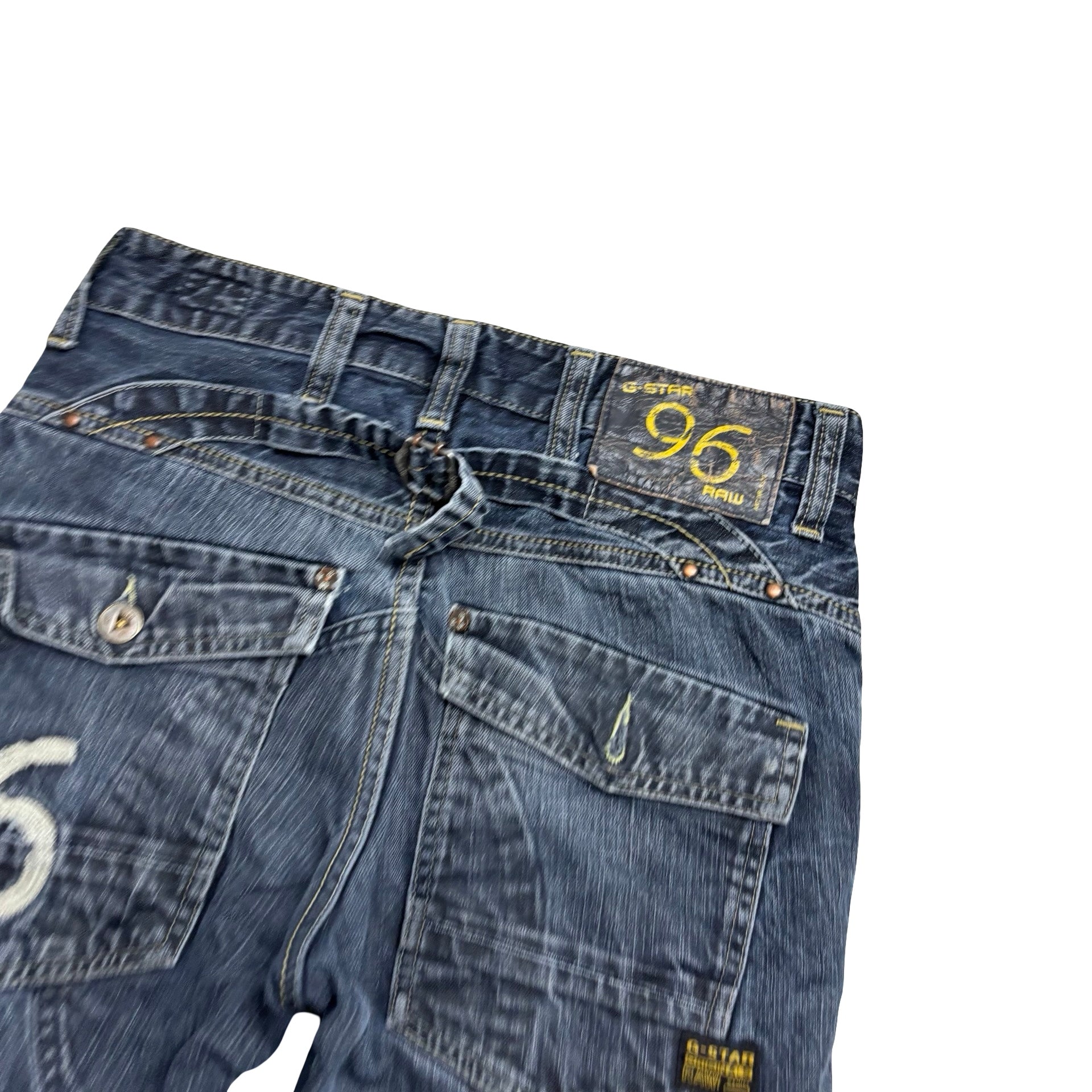 G Star Jeans W30 L30 Mens Dark Blue Elwood Heritage Narrow Slim Fit Denim (E)