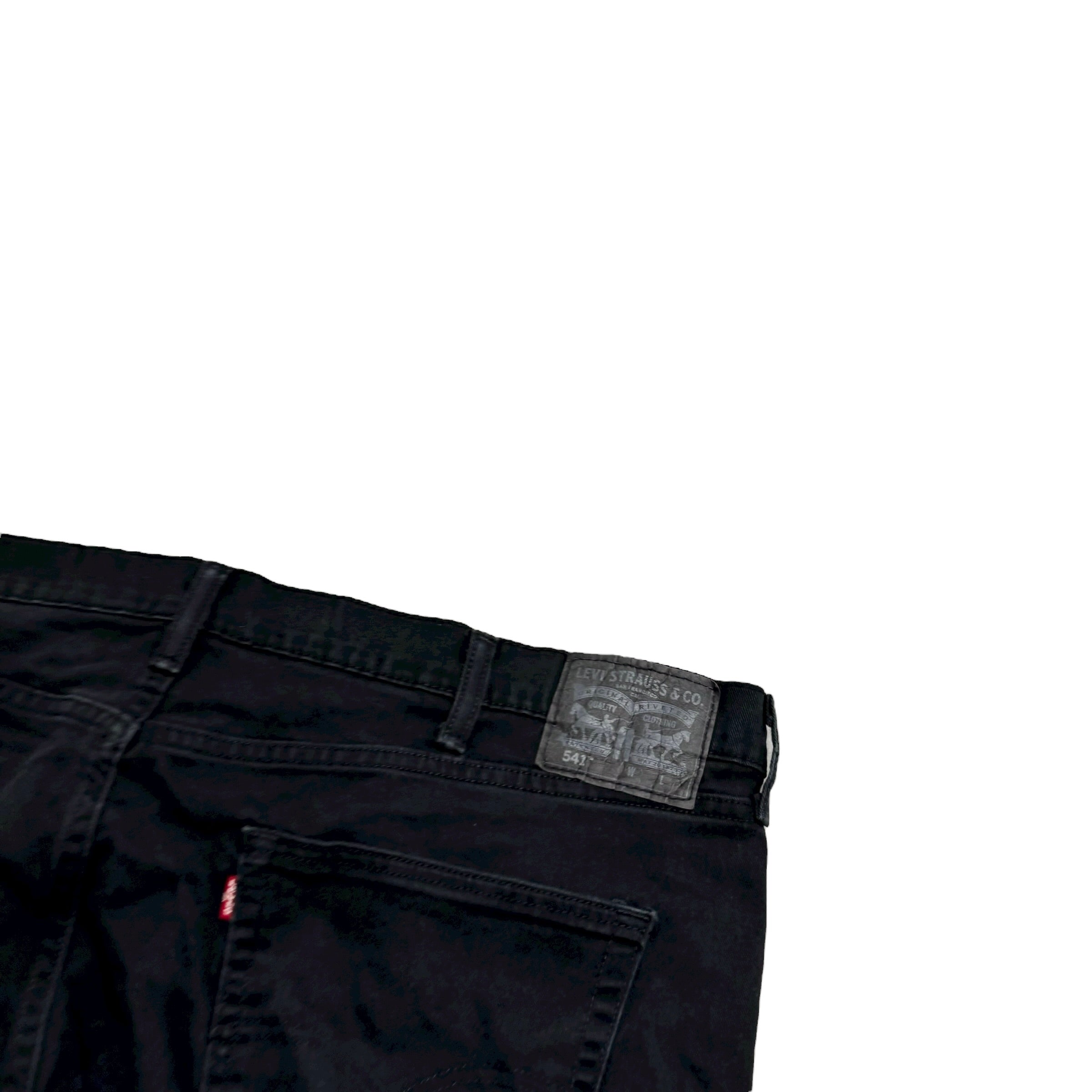 Levis 541 Jeans W46 L32 Mens Black Athletic Tapered Fit Stretch Denim