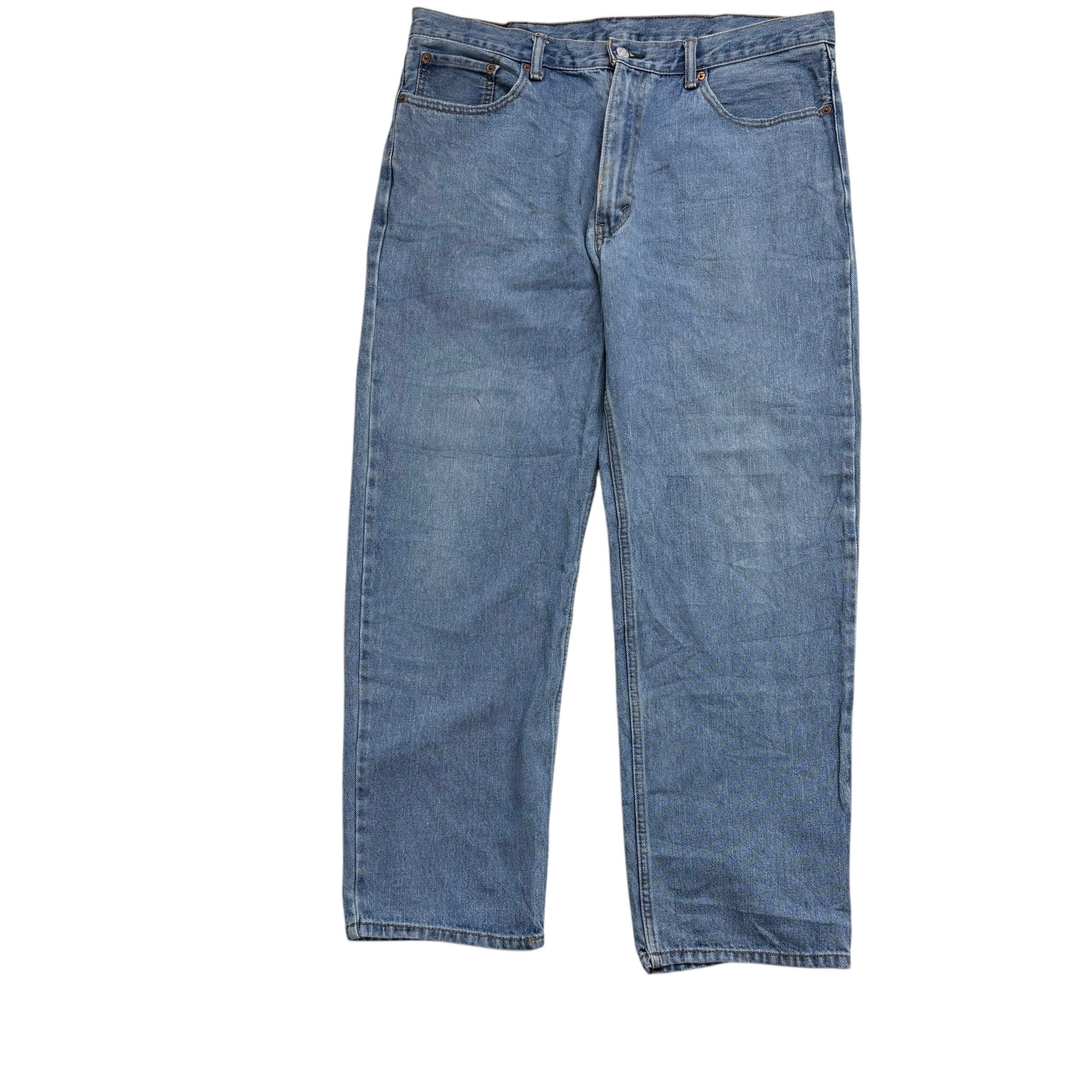 Levis 550 Jeans W38 L30 Mens Light Blue Baggy Relaxed Straight Vintage Denim (F)
