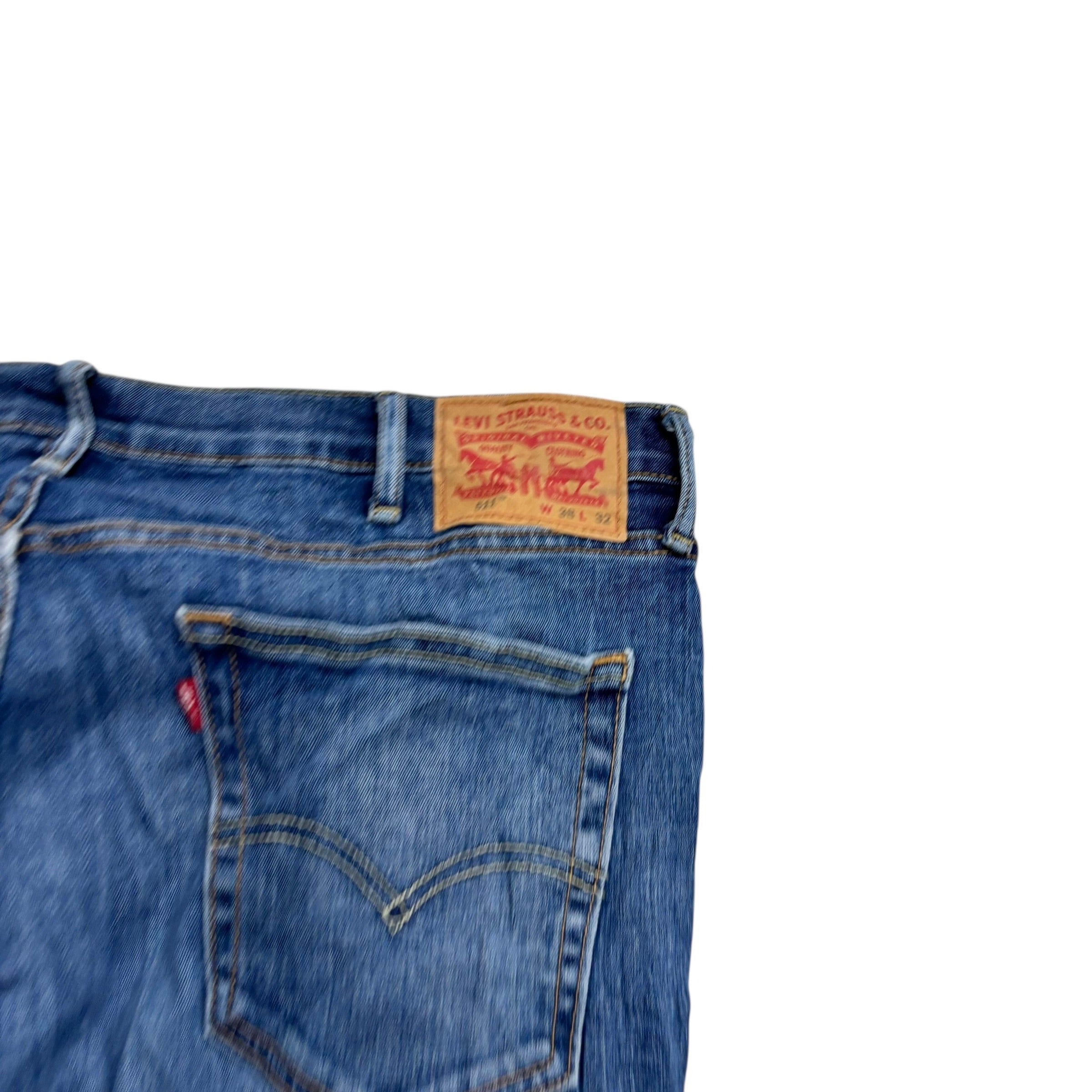 Levis 511 Jeans W38 L32 Mens Mid Blue Slim Fit Stretch Denim