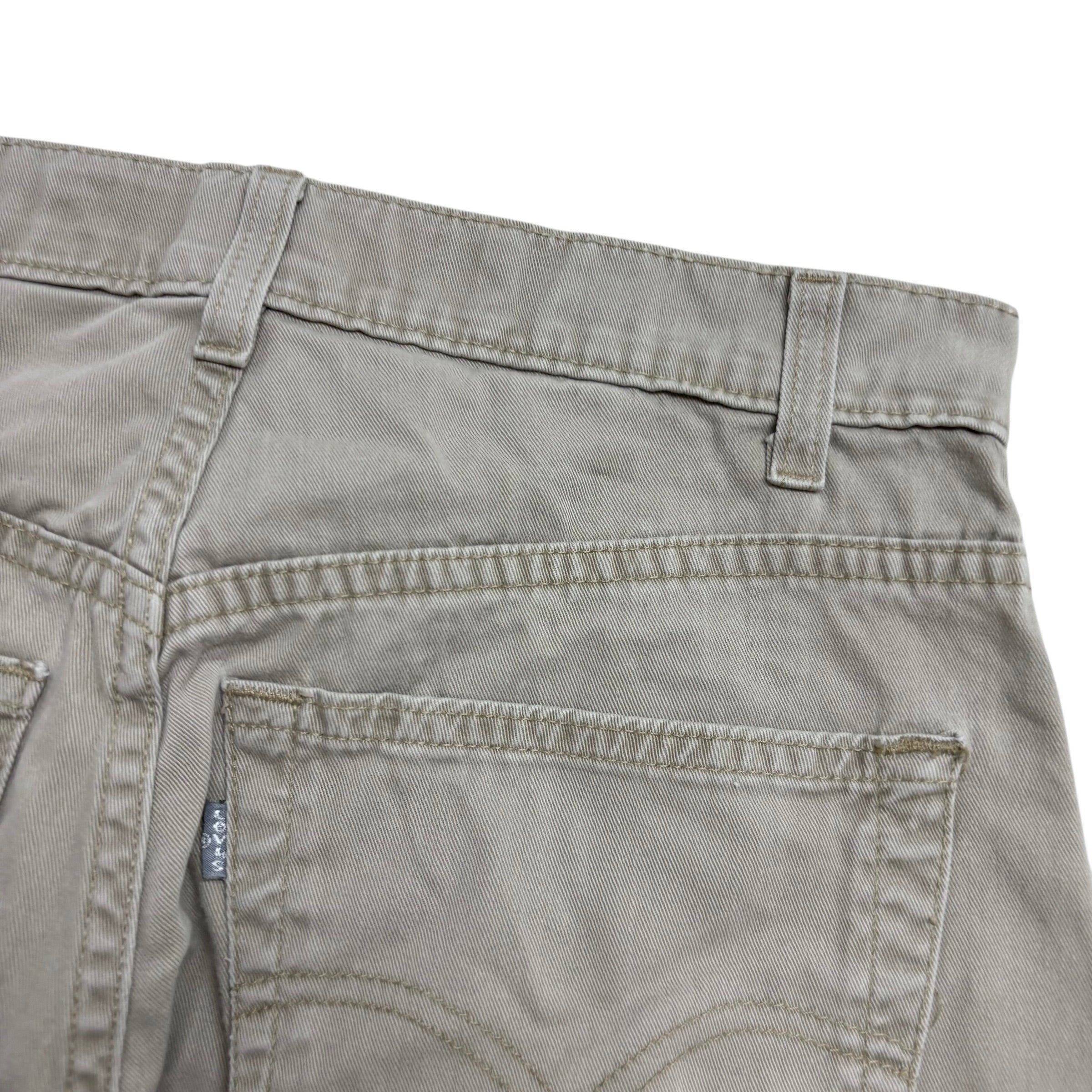 Levis SilverTab Baggy Pants W30 L30 Mens Cream Relaxed Vintage 90s Trousers (E)