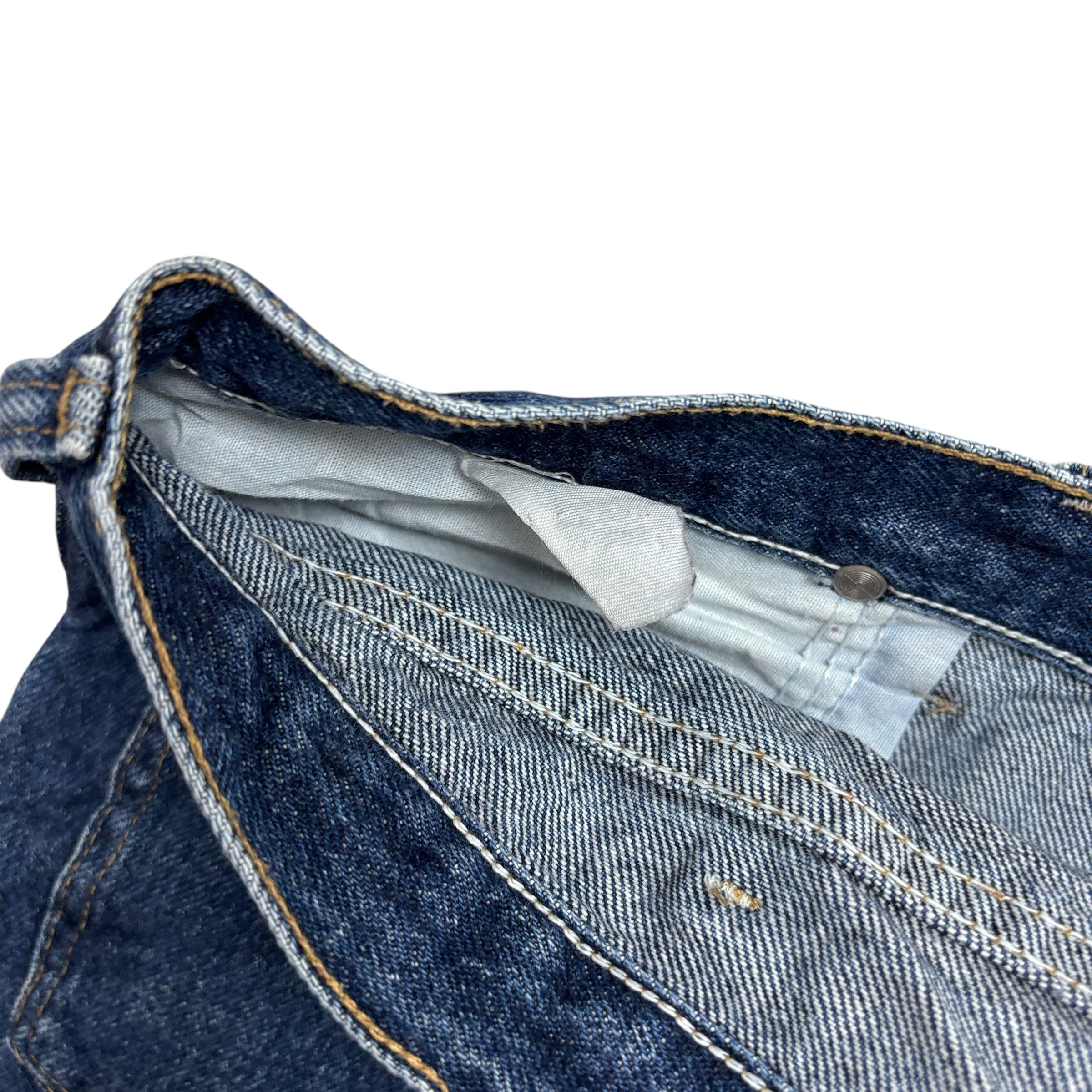 Wrangler Jeans W38 L30 Mens Dark Blue Regular Straight Fit Vintage Denim (E)