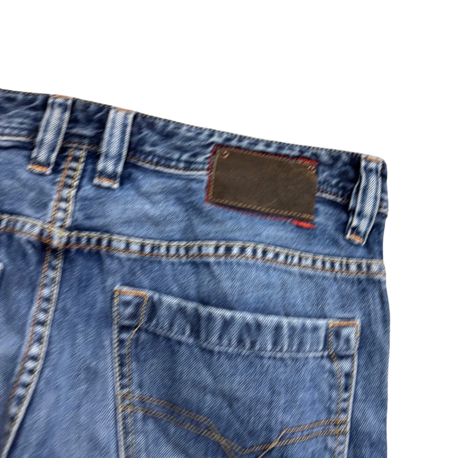 Diesel Murran Jeans W31 L31 Mens Mid Blue Regular Straight Fit Denim