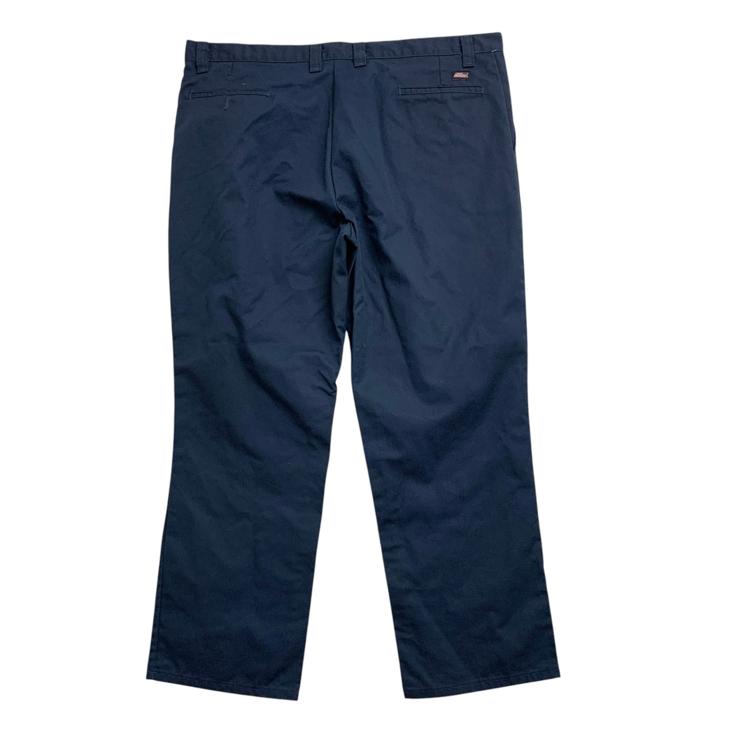 Dickies Trousers W42 L30 Mens Navy Blue Pants Relaxed Straight Fit Workwear (E)
