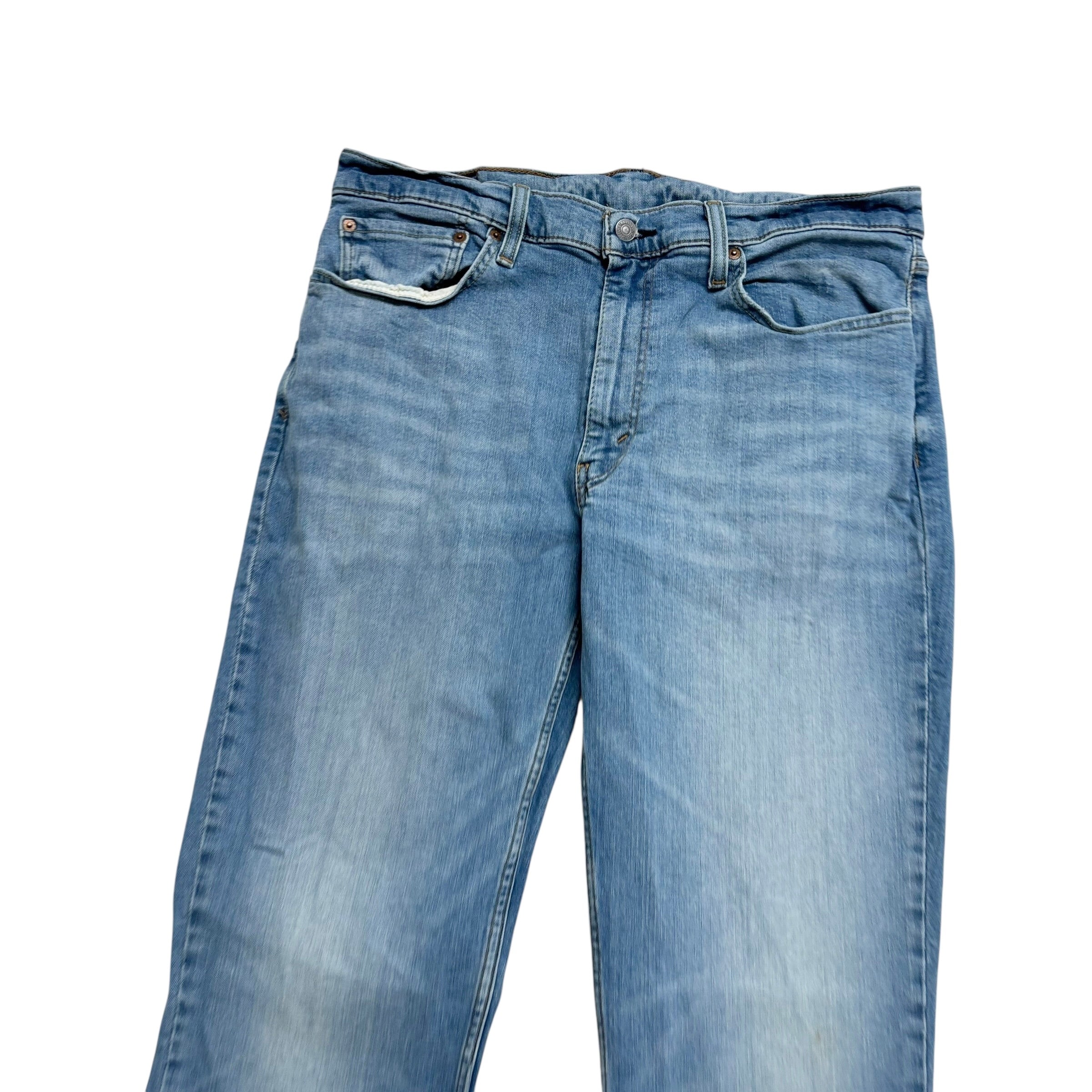 Levis 514 Jeans W36 L32 Mens Light Blue Regular Straight Fit Stretch Denim