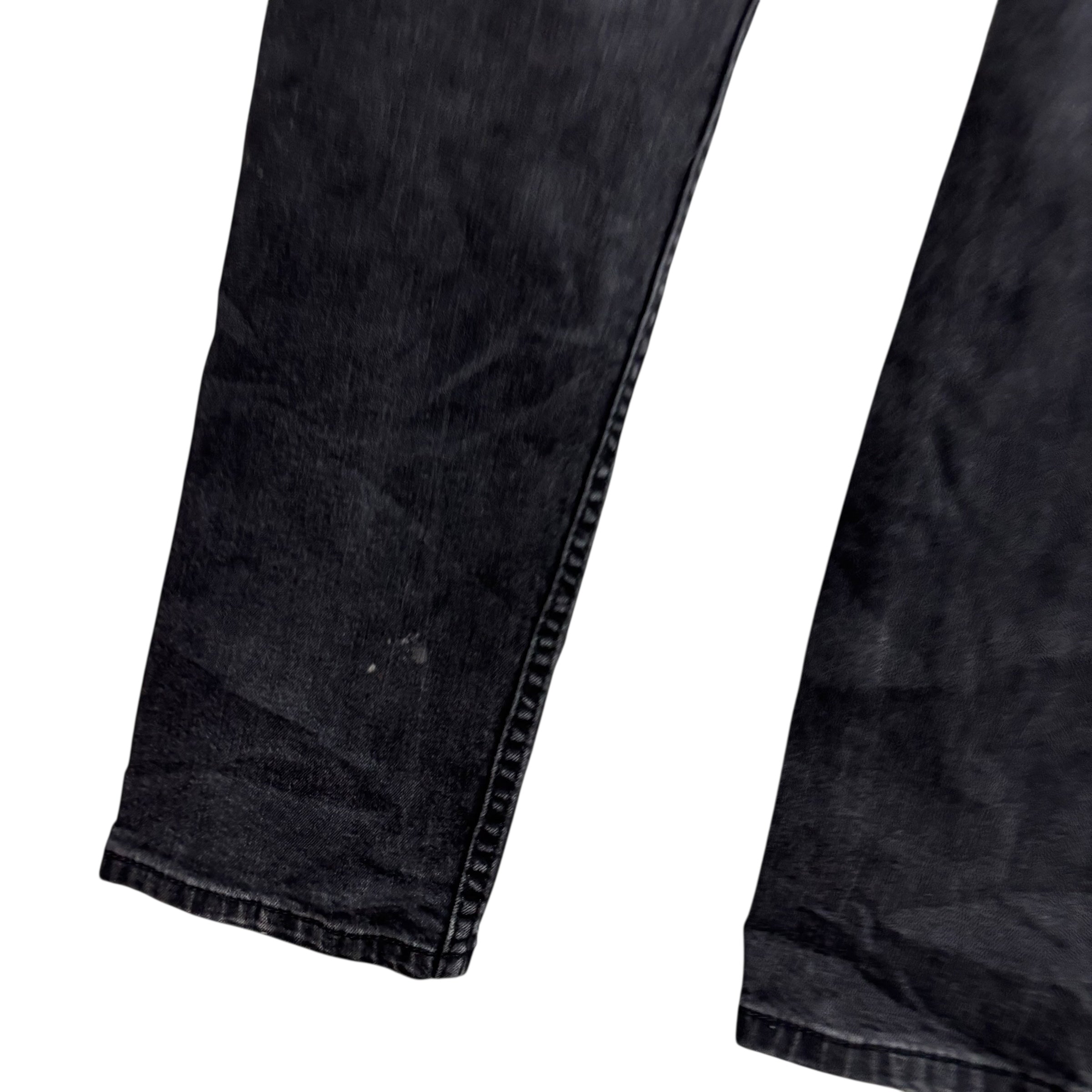 Levis 502 Jeans W31 L27 Mens Black Regular Tapered Fit Stretch Denim (F)