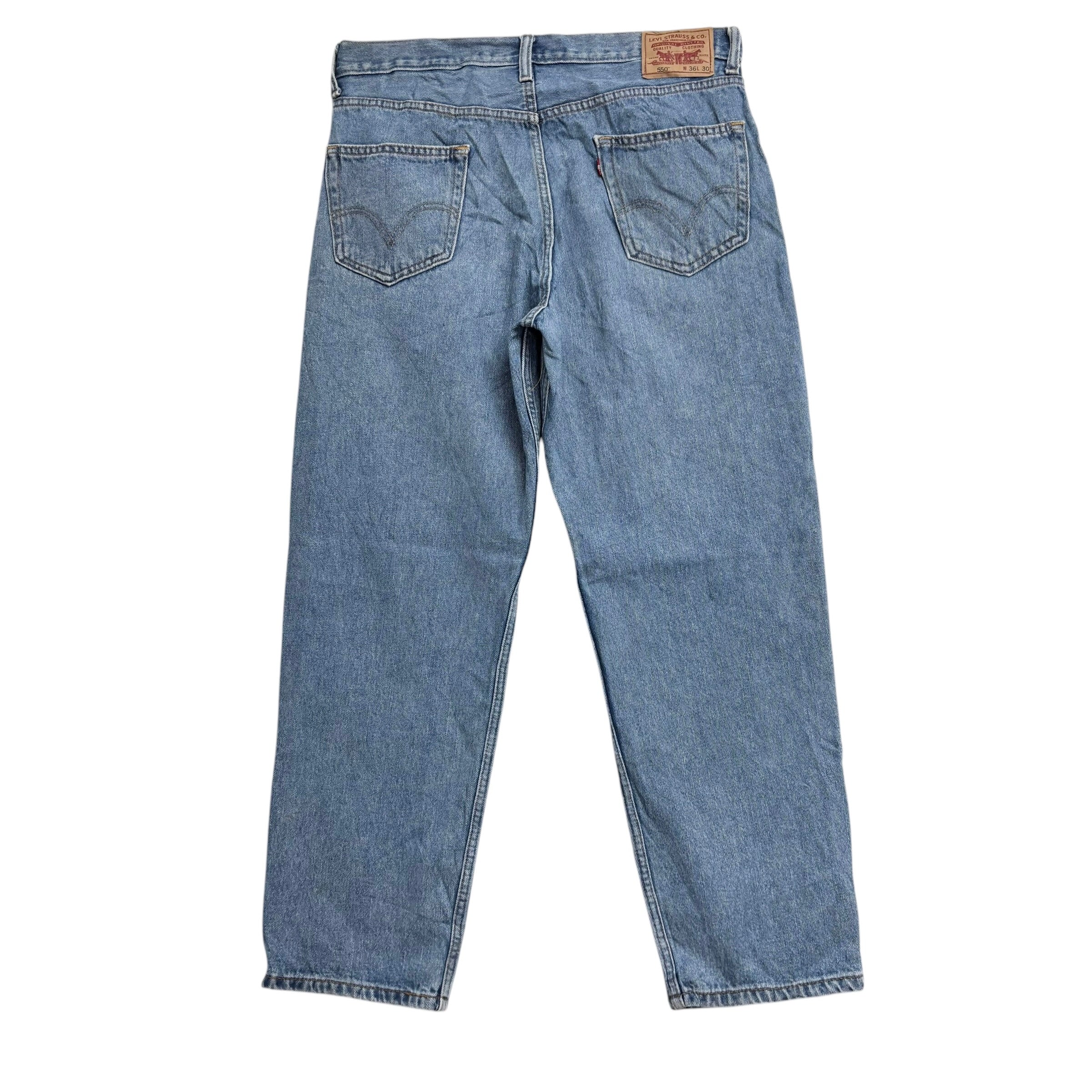Levis 550 Jeans W36 L30 Mens Light Blue Baggy Relaxed Straight Fit Vintage Denim