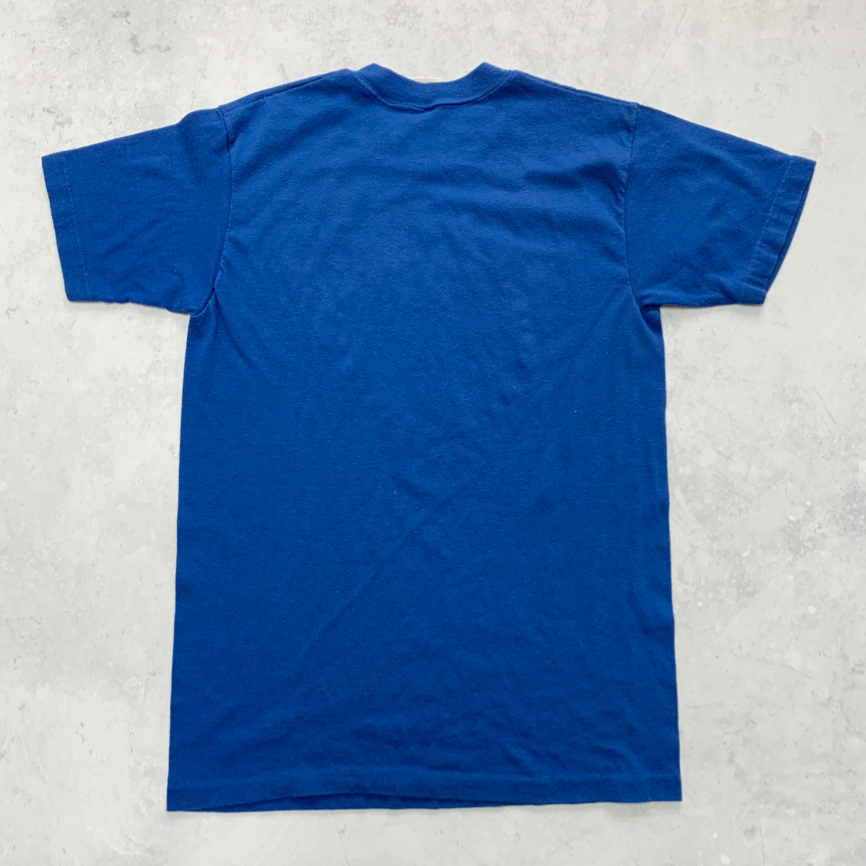 Vintage T Shirt Mens XS Blue Single Stitch Graphic Print 80s USA Sports