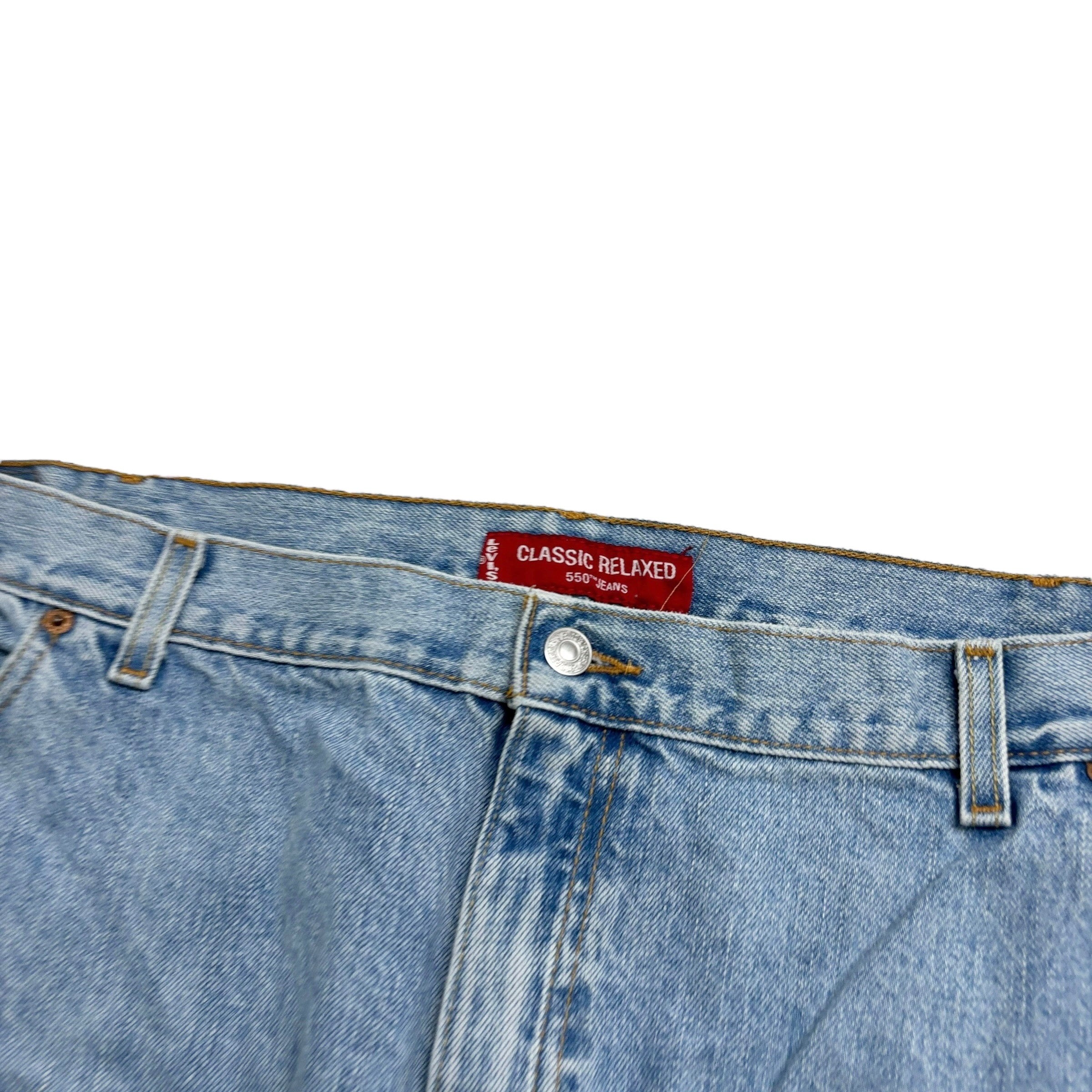 Levis 550 Jeans W44 L30 Womens Light Blue Relaxed Tapered Fit Vintage