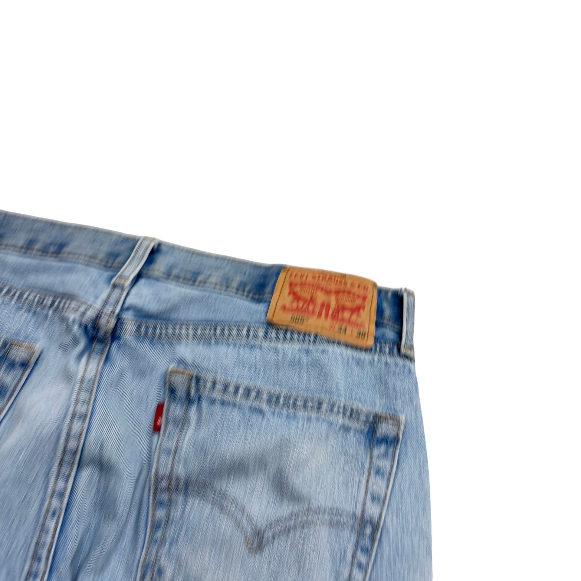 Levis 505 Jeans W34 L30 Mens Light Blue Regular Straight Fit Denim (F)