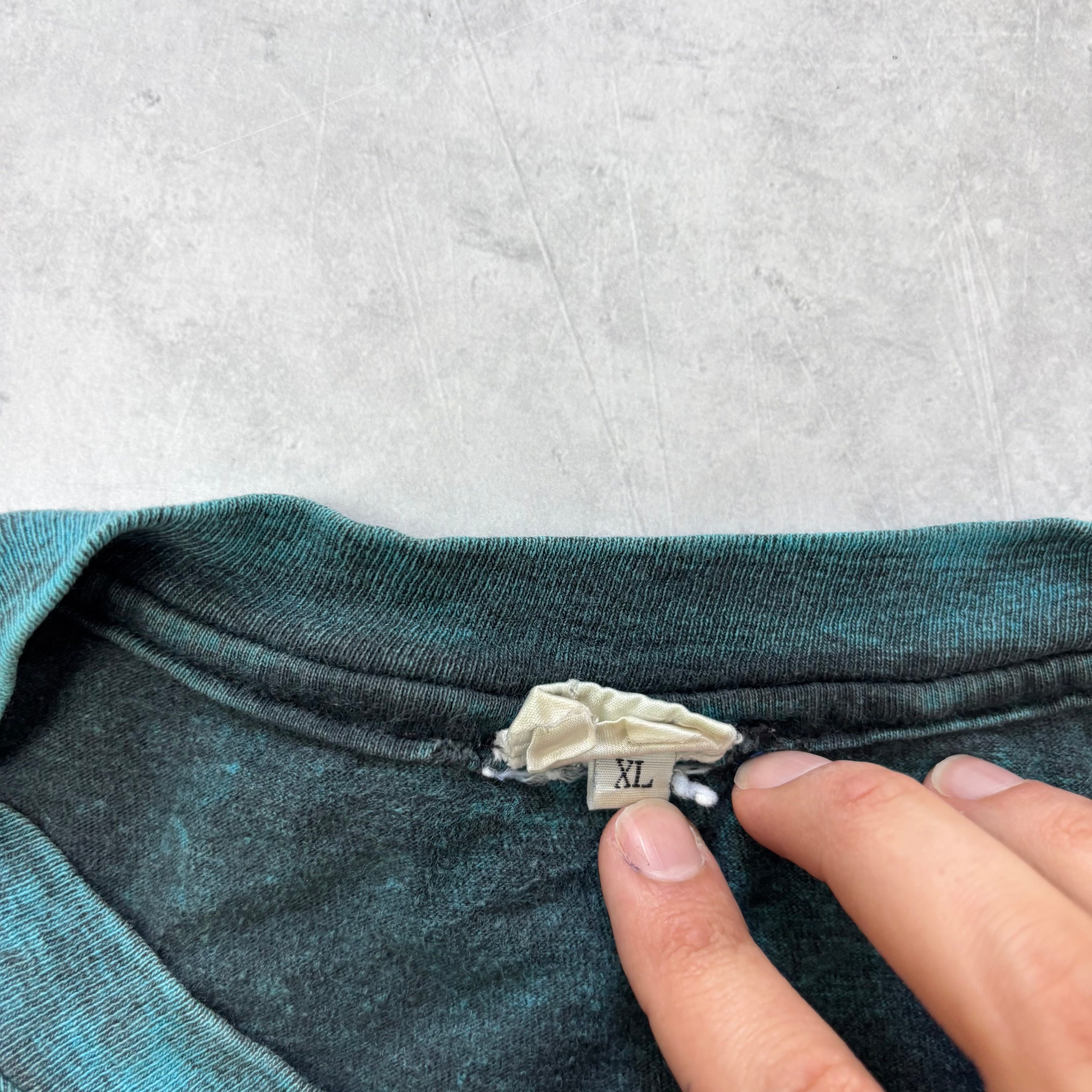 Vintage T Shirt Mens XL Green Single Stitch Graphic Print 90s Tourist (E)