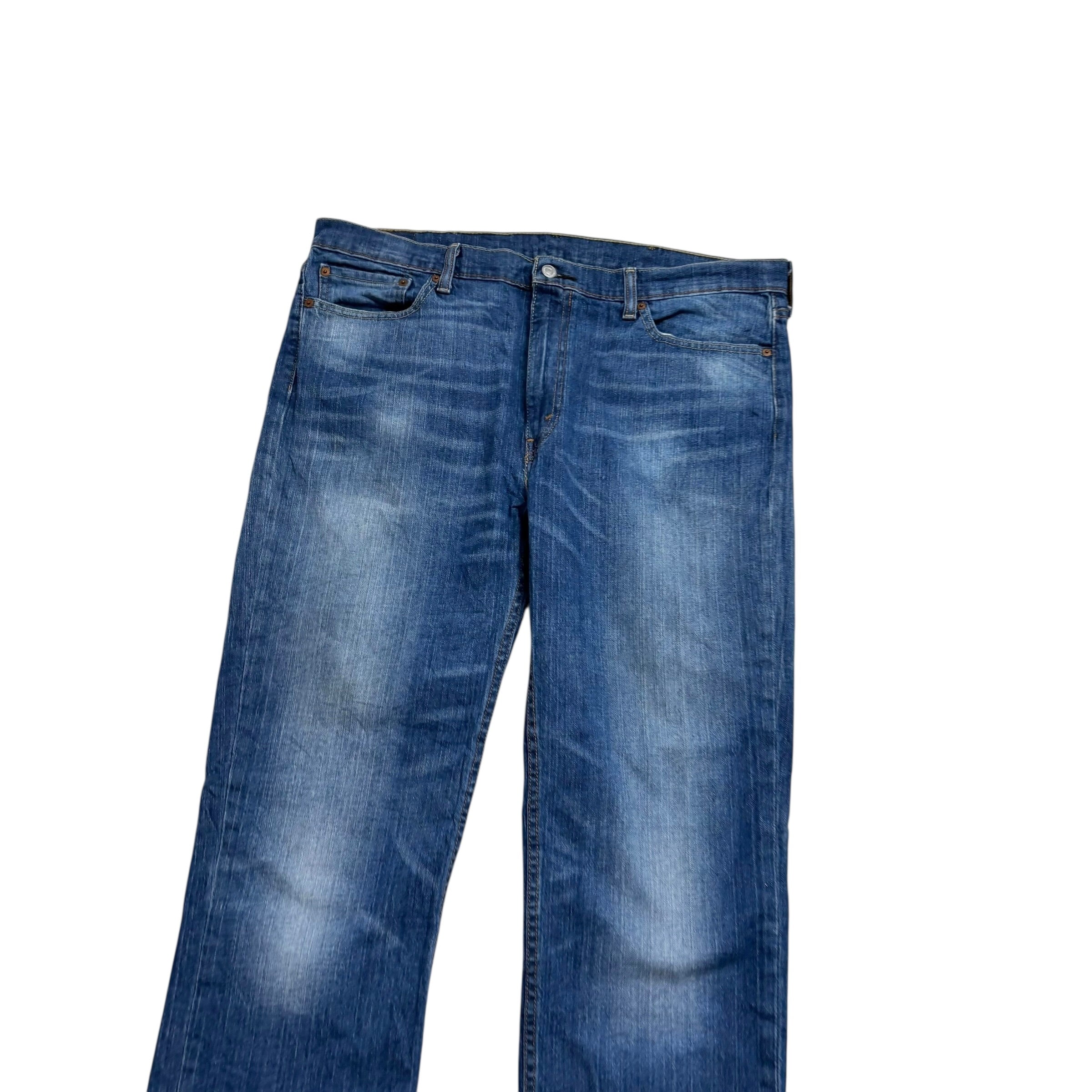 Levis 514 Jeans W40 L34 Mens Mid Blue Regular Straight Fit Stretch Denim (E)