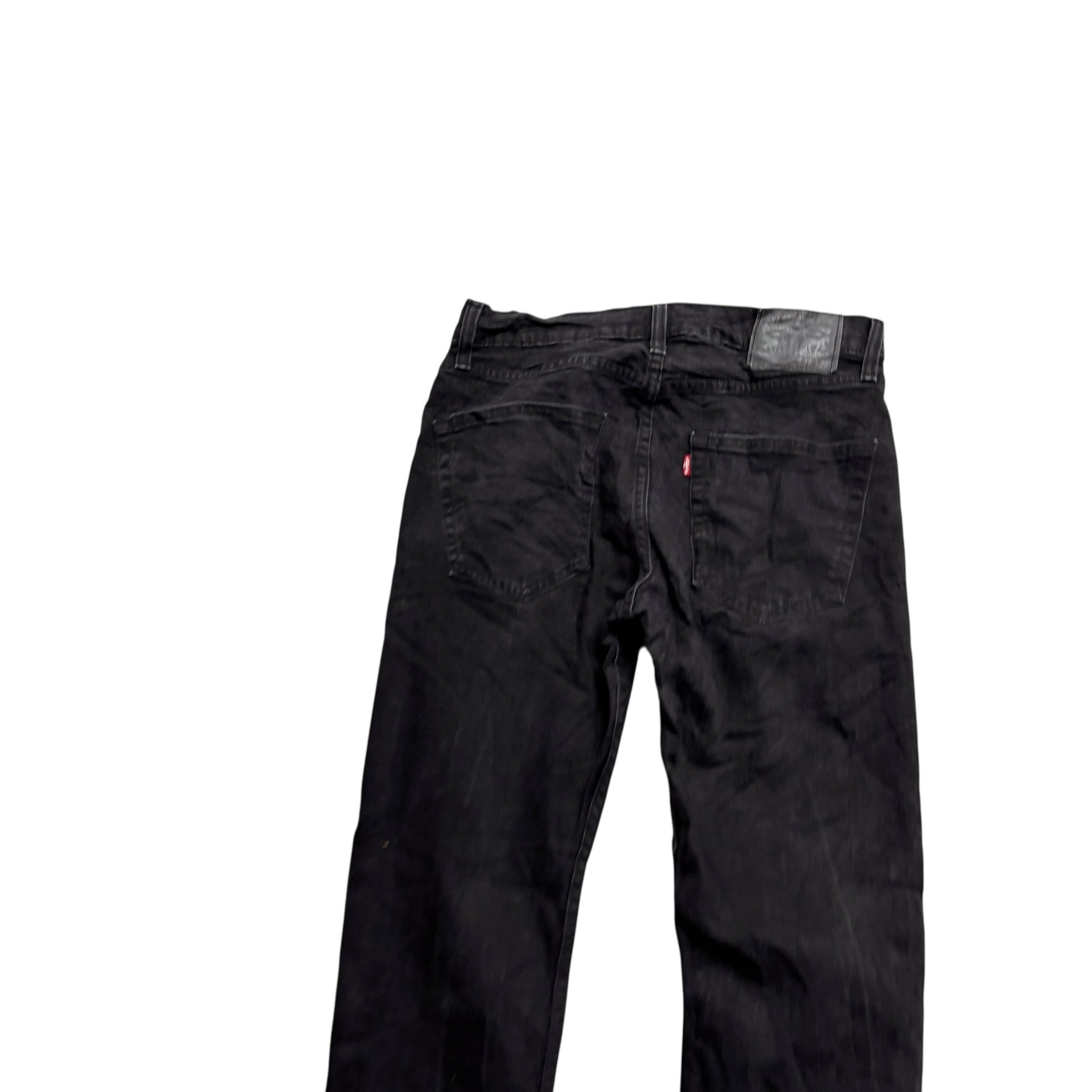 Levis 502 Jeans W32 L29 Mens Black Regular Tapered Fit Stretch Denim (E)