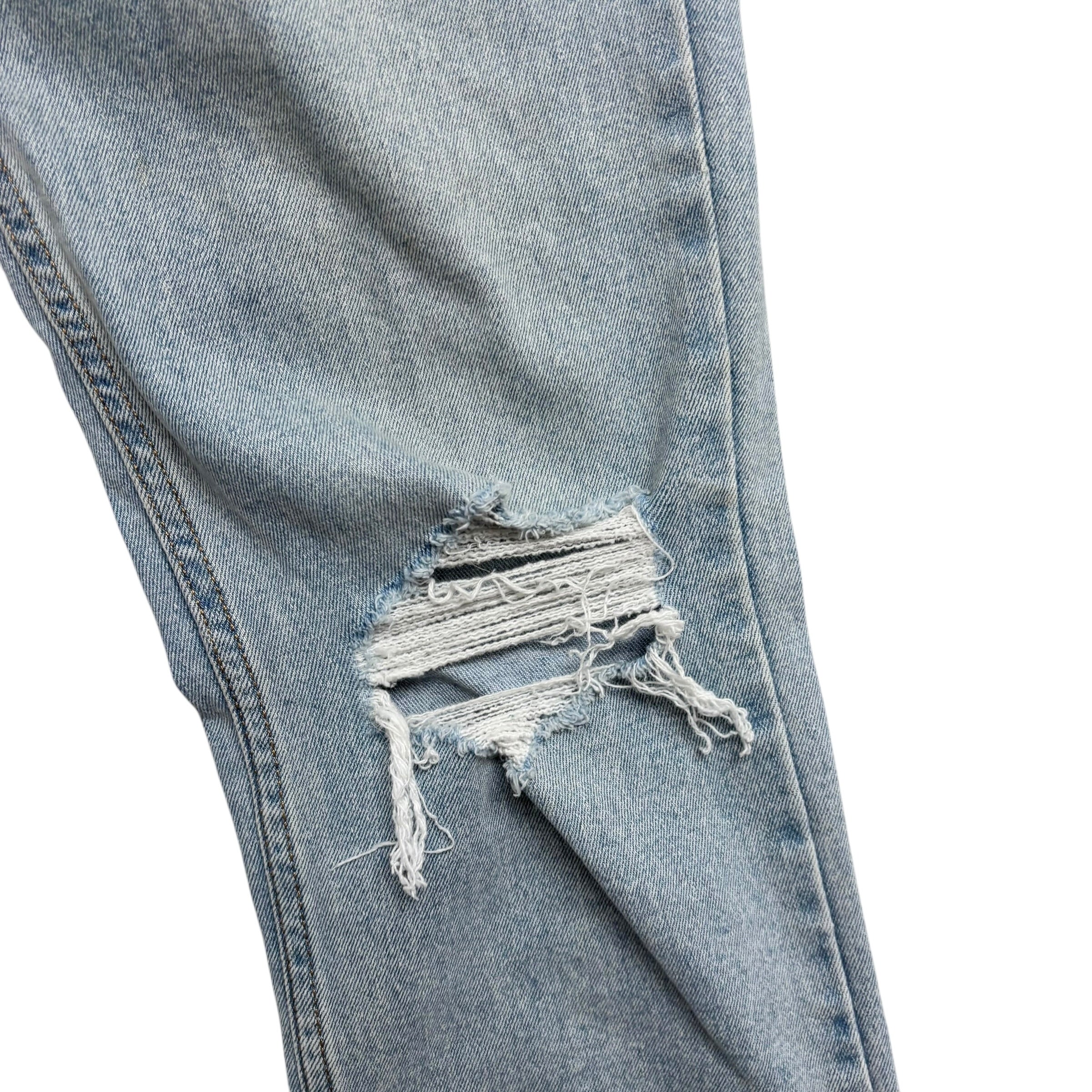 Levis 511 Jeans W32 L32 Mens Light Blue Slim Fit Distressed Stretch Denim