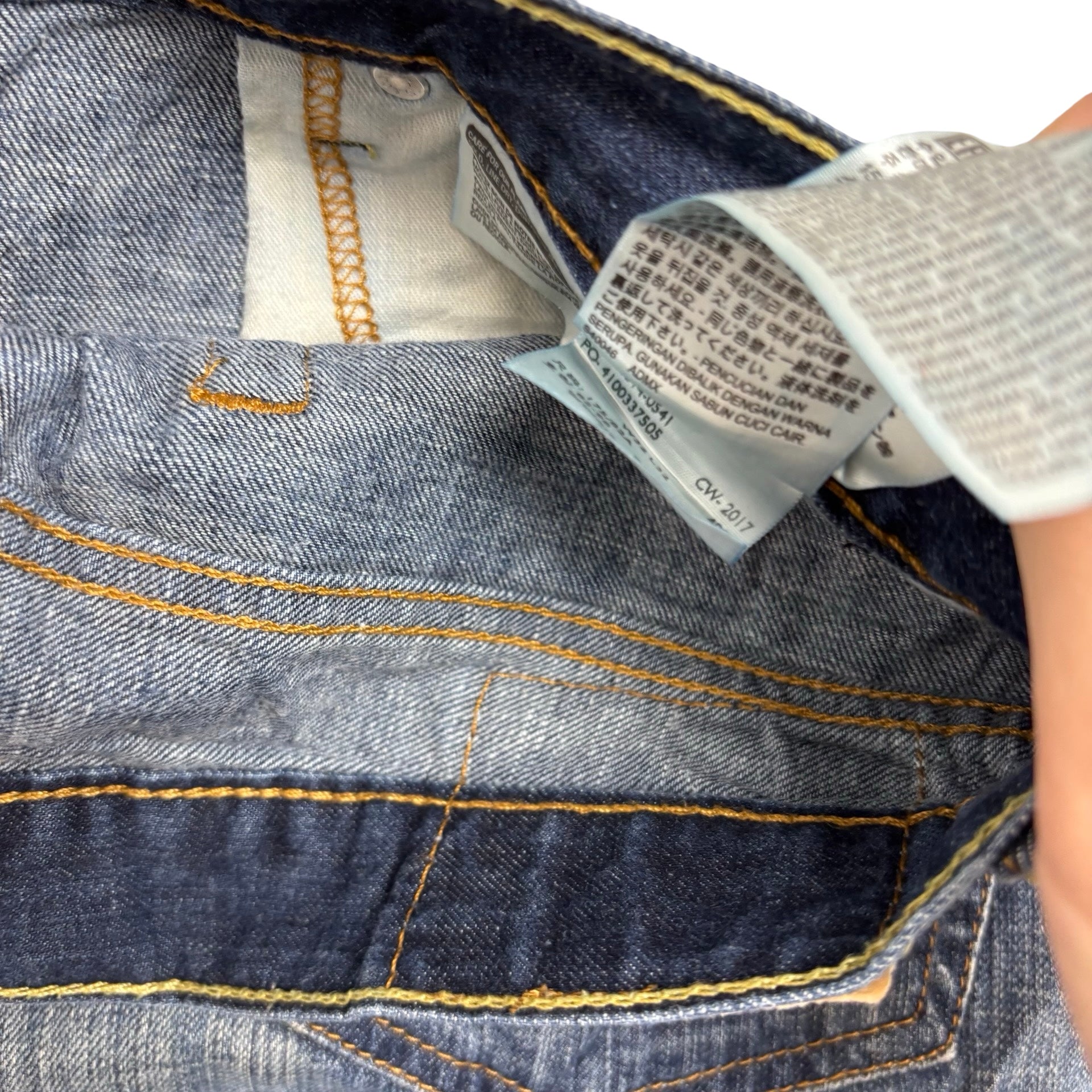 Levis 514 Jeans W32 L32 Mens Dark Blue Regular Straight Fit Denim (F)