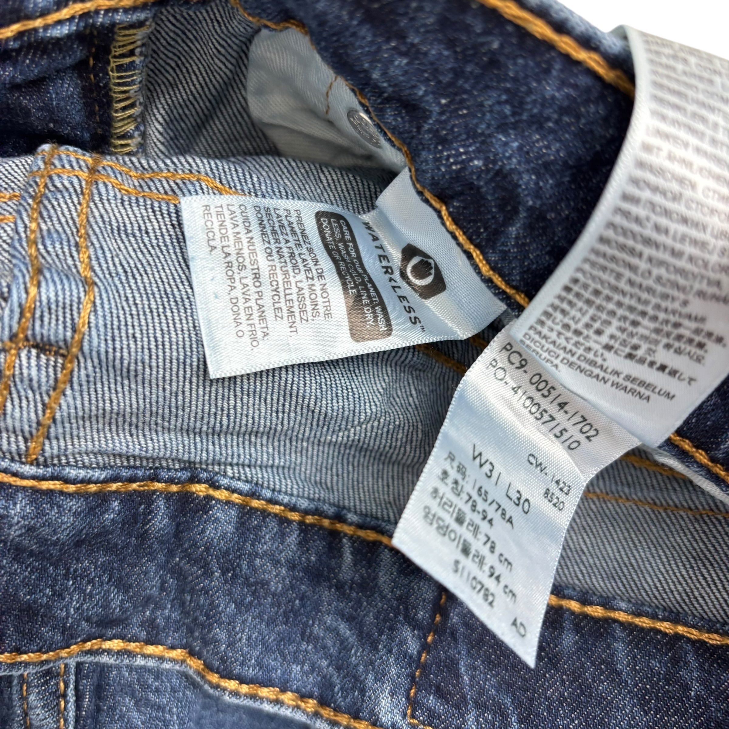 Levis 514 Jeans W31 L30 Mens Mid Blue Regular Straight Fit Stretch Denim (E)