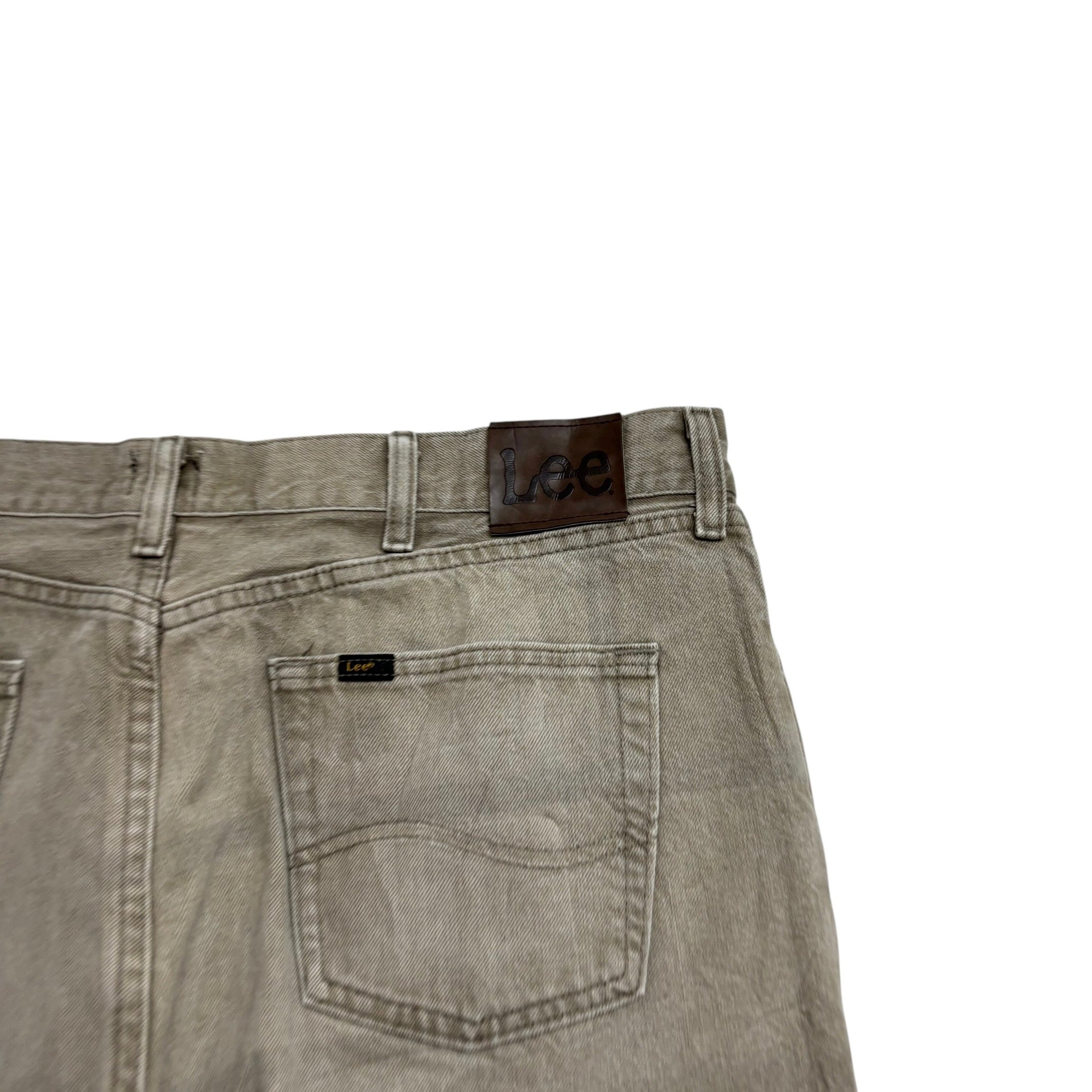 Lee Jeans W40 L32 Mens Green Relaxed Straight Fit Denim