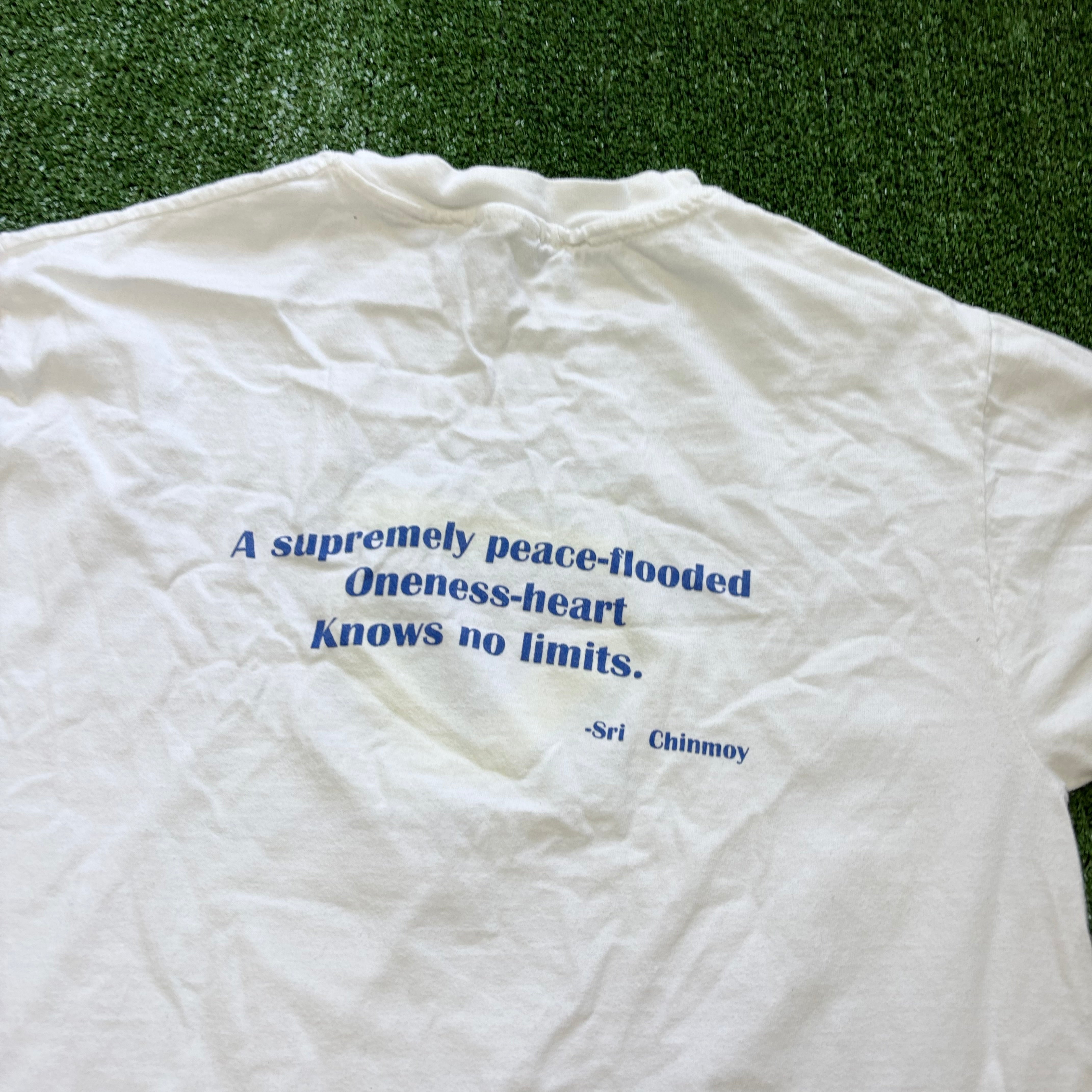Vintage T Shirt Mens Medium White Single Stitch Graphic Print 90s Race (E)