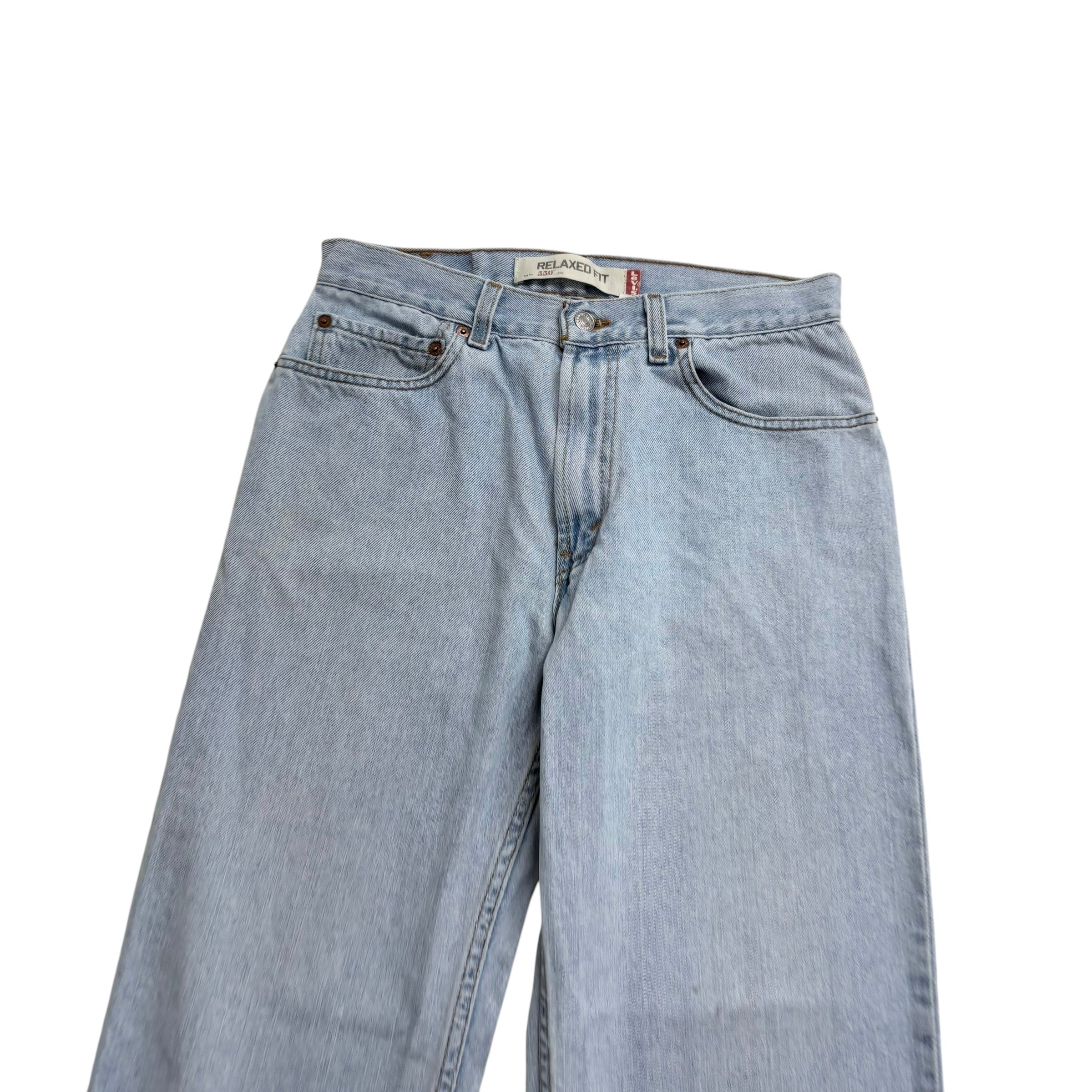 Levis 550 Jeans W31 L29 Mens Light Blue Baggy Relaxed Straight Fit Vintage Denim