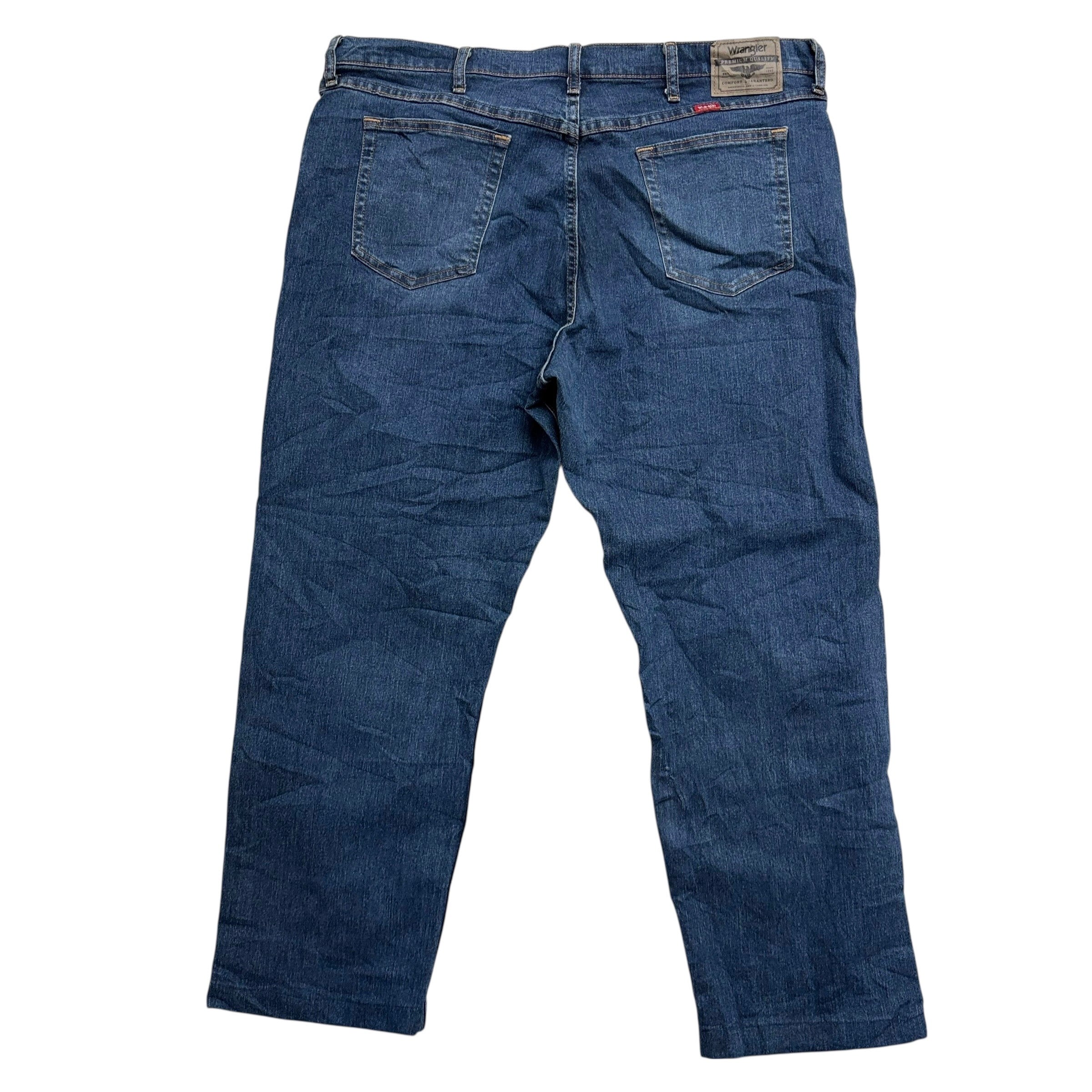 Wrangler Jeans W40 L29 Mens Dark Blue Relaxed Straight Fit Stretch Denim