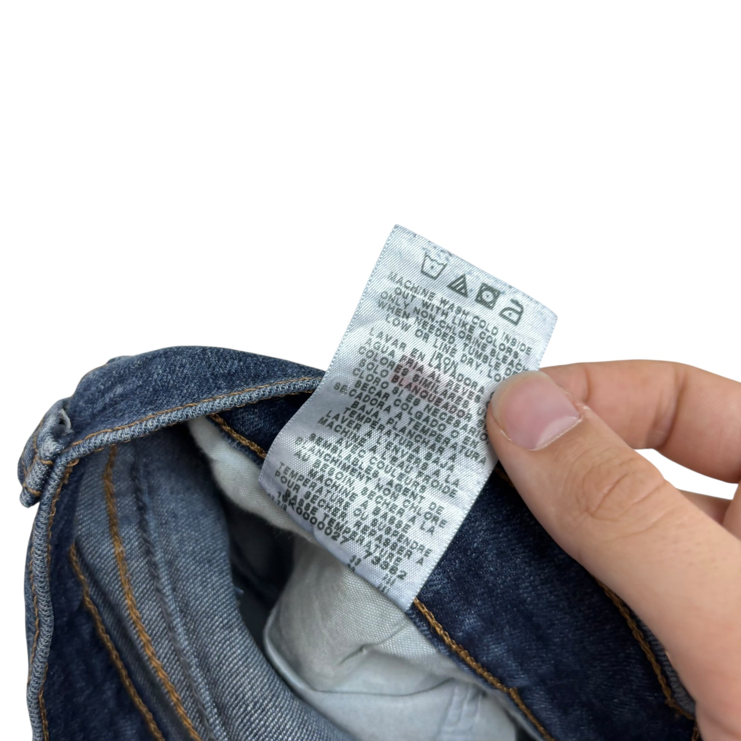 Wrangler Jeans W42 L32 Mens Dark Blue Relaxed Straight Fit Stretch Denim (E)