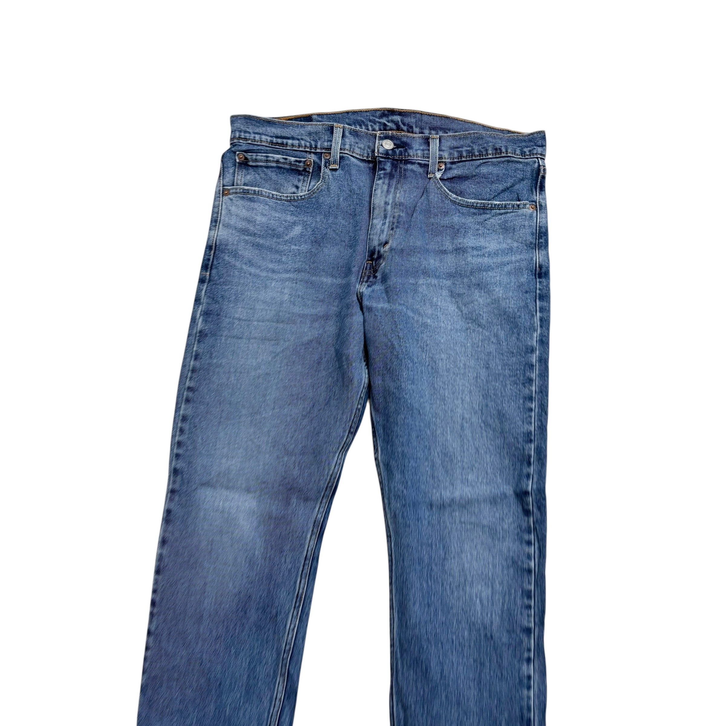 Levis 512 Jeans W34 L30 Mens Mid Blue Slim Tapered Fit Stretch Denim (E)