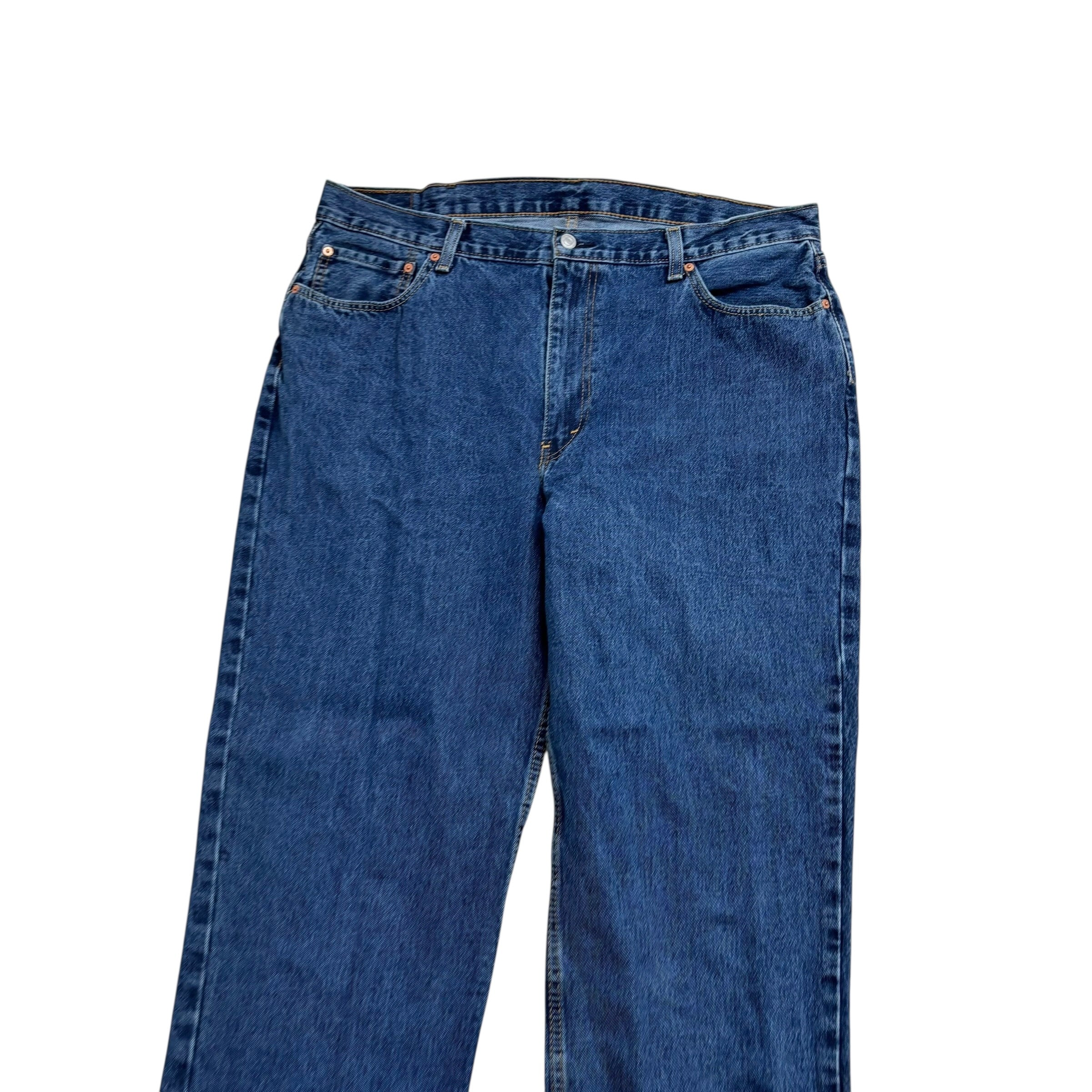 Levis 550 Jeans W42 L32 Mens Mid Blue Baggy Relaxed Straight Fit Denim (E)