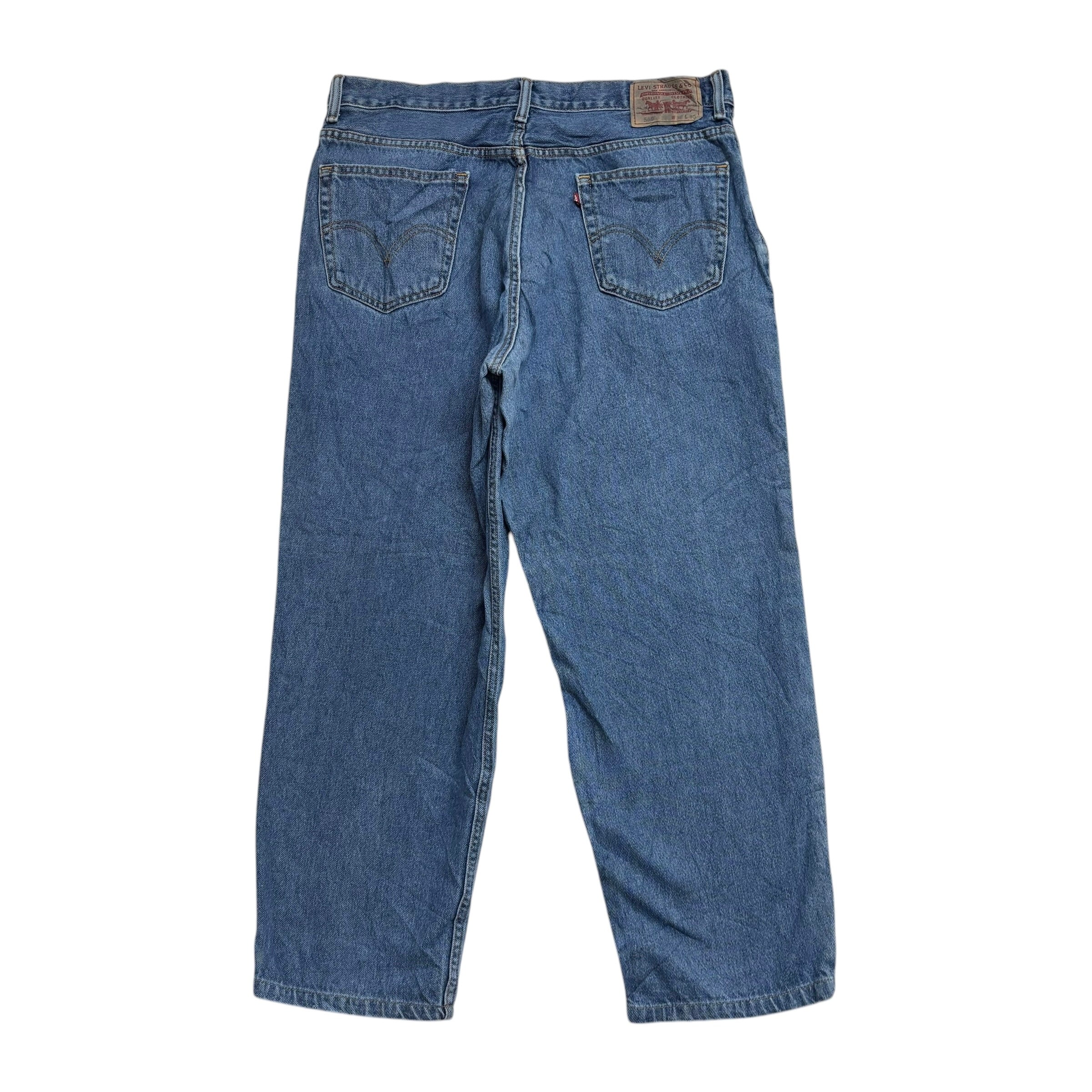 Levis 560 Jeans W36 L28 Mens Mid Blue Relaxed Tapered Fit Vintage Denim
