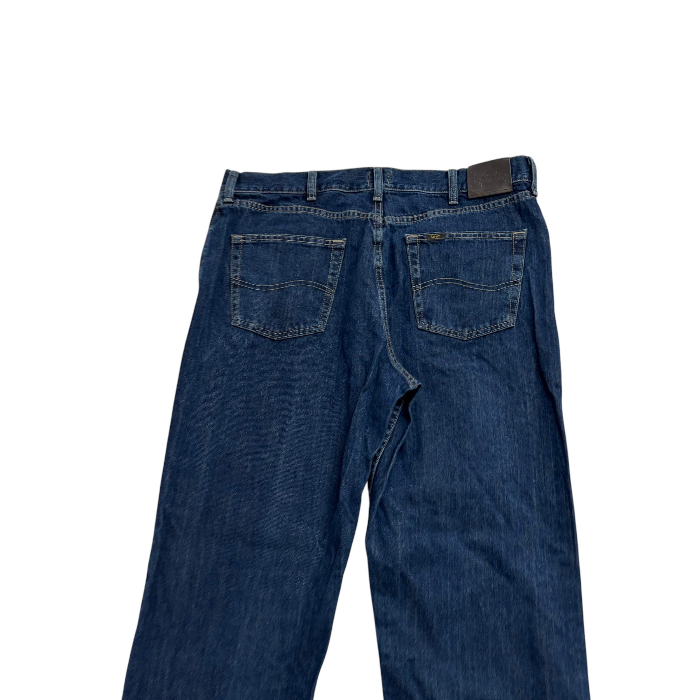 Lee Jeans W38 L30 Mens Dark Blue Baggy Relaxed Straight Fit Denim (E)