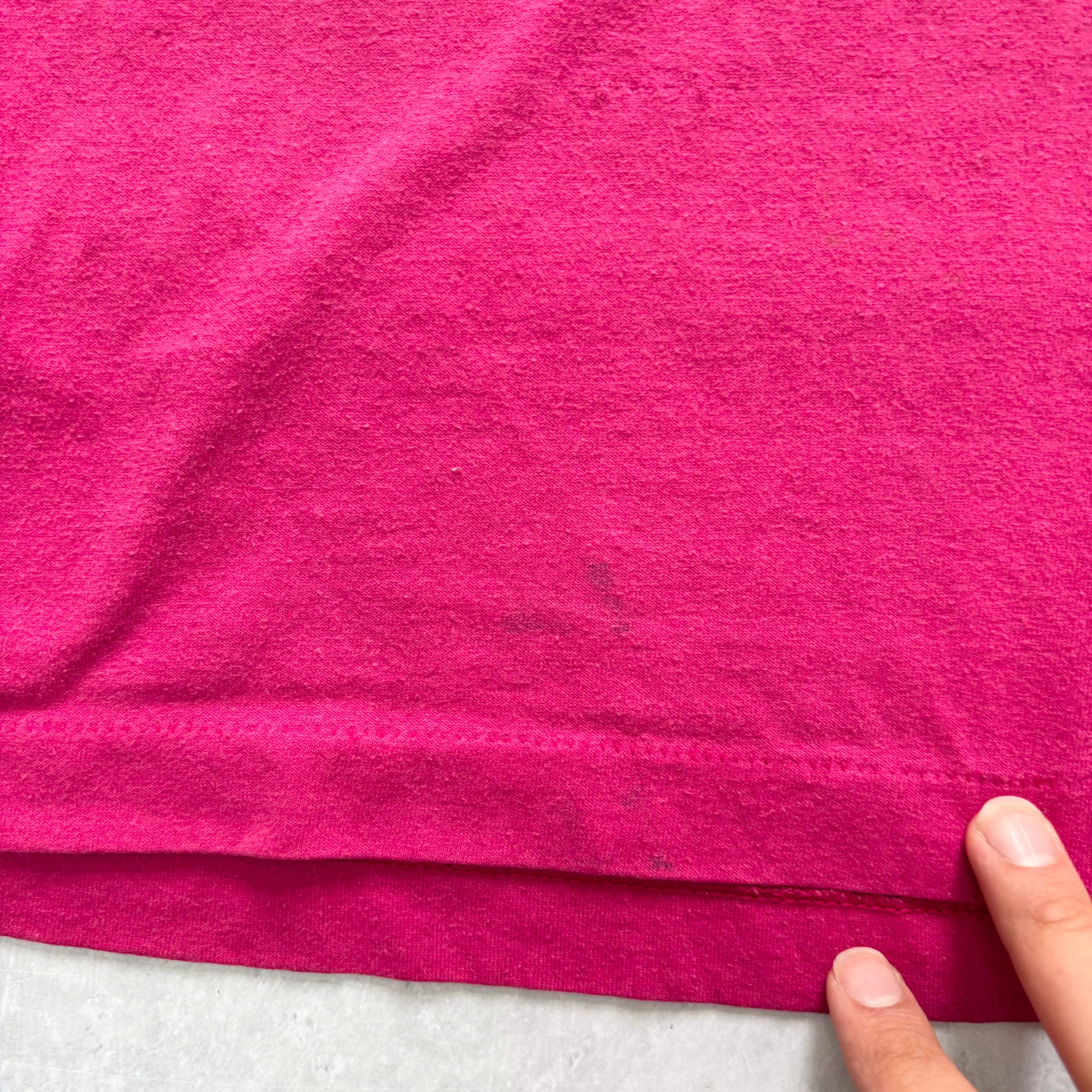 Vintage T Shirt Mens Large Pink Single Stitch Graphic Print 90s USA
