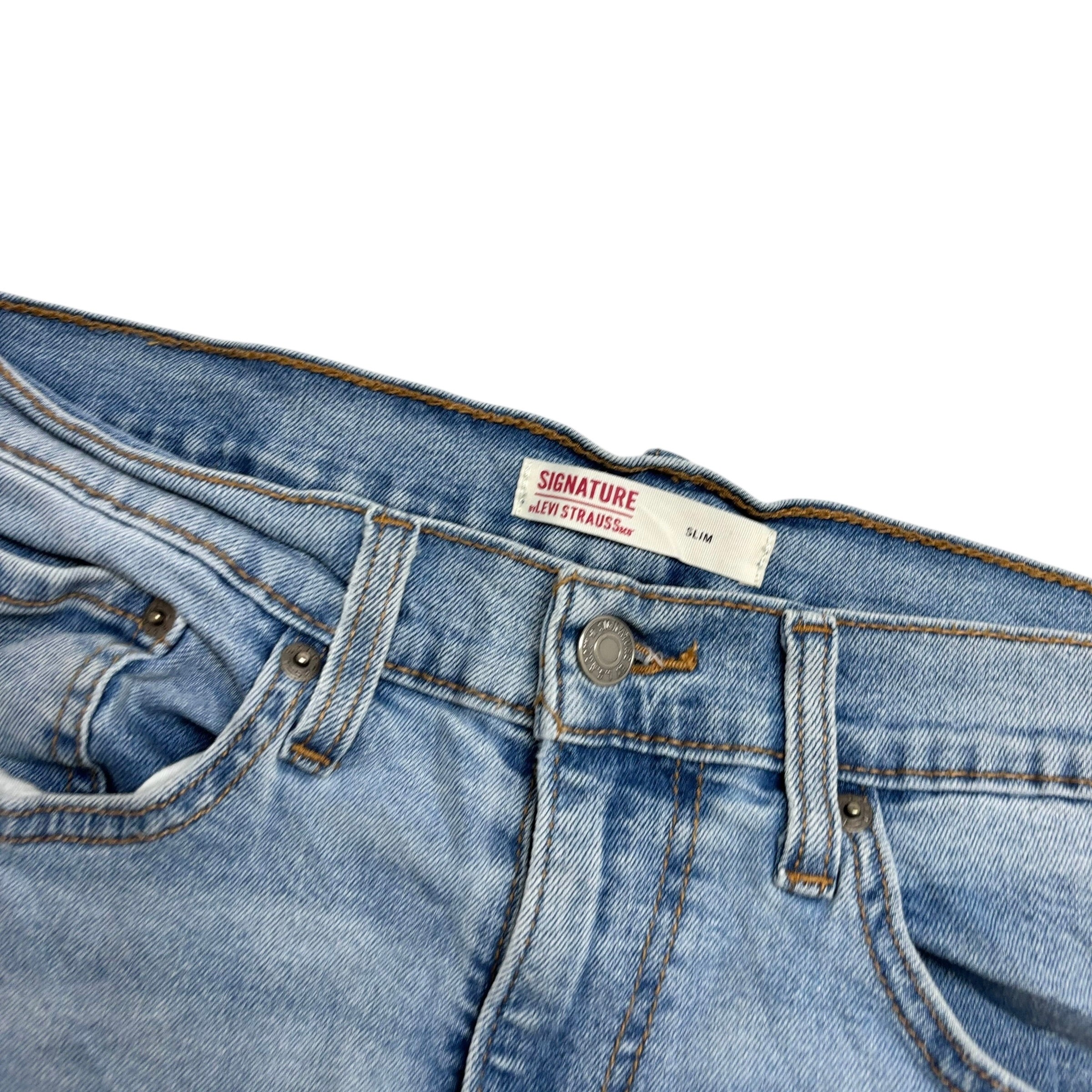 Levis Signature Jeans W32 L34 Mens Light Blue Slim Fit Stretch Denim (E)