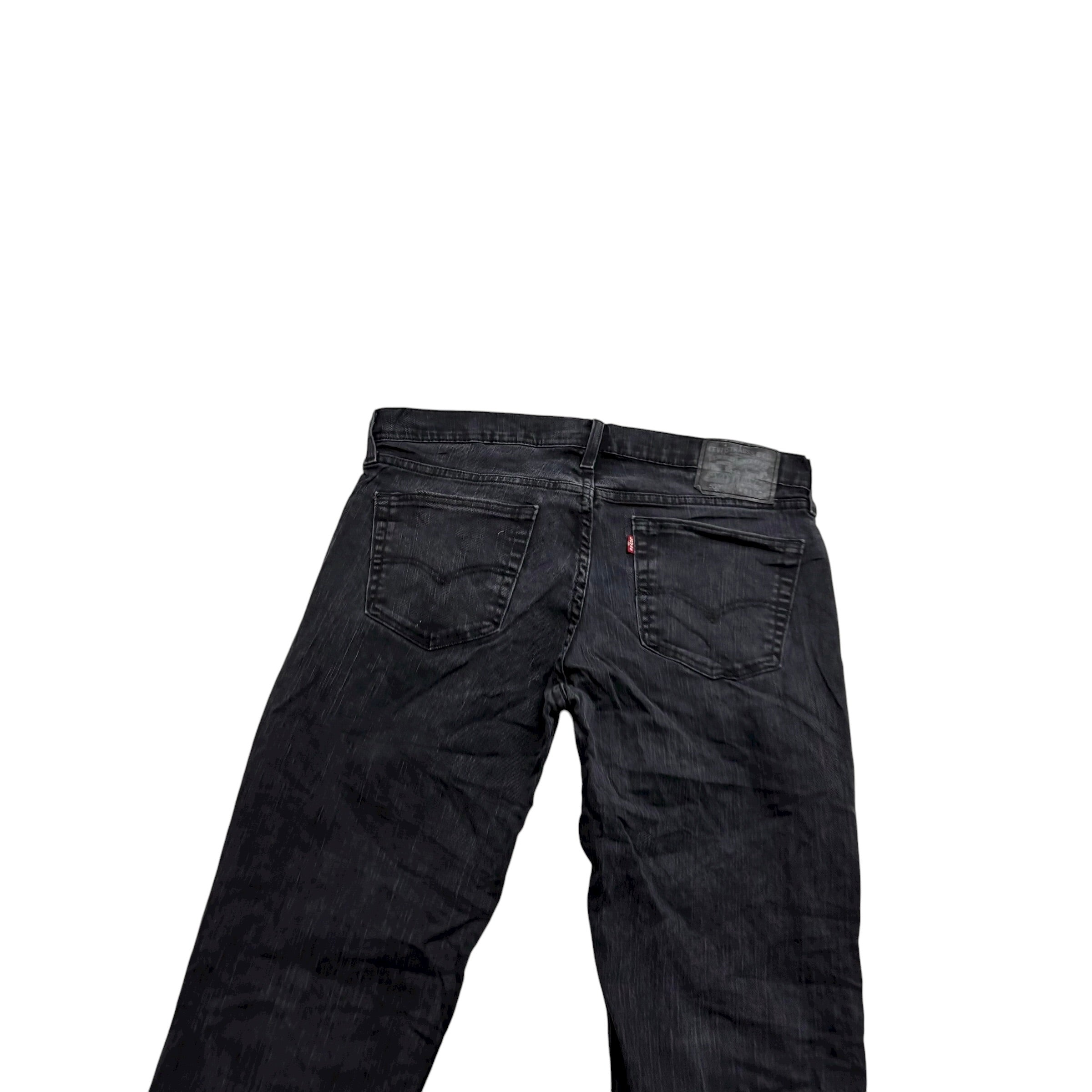 Levis 559 Jeans W36 L33 Mens Black Regular Straight Fit Stretch Denim