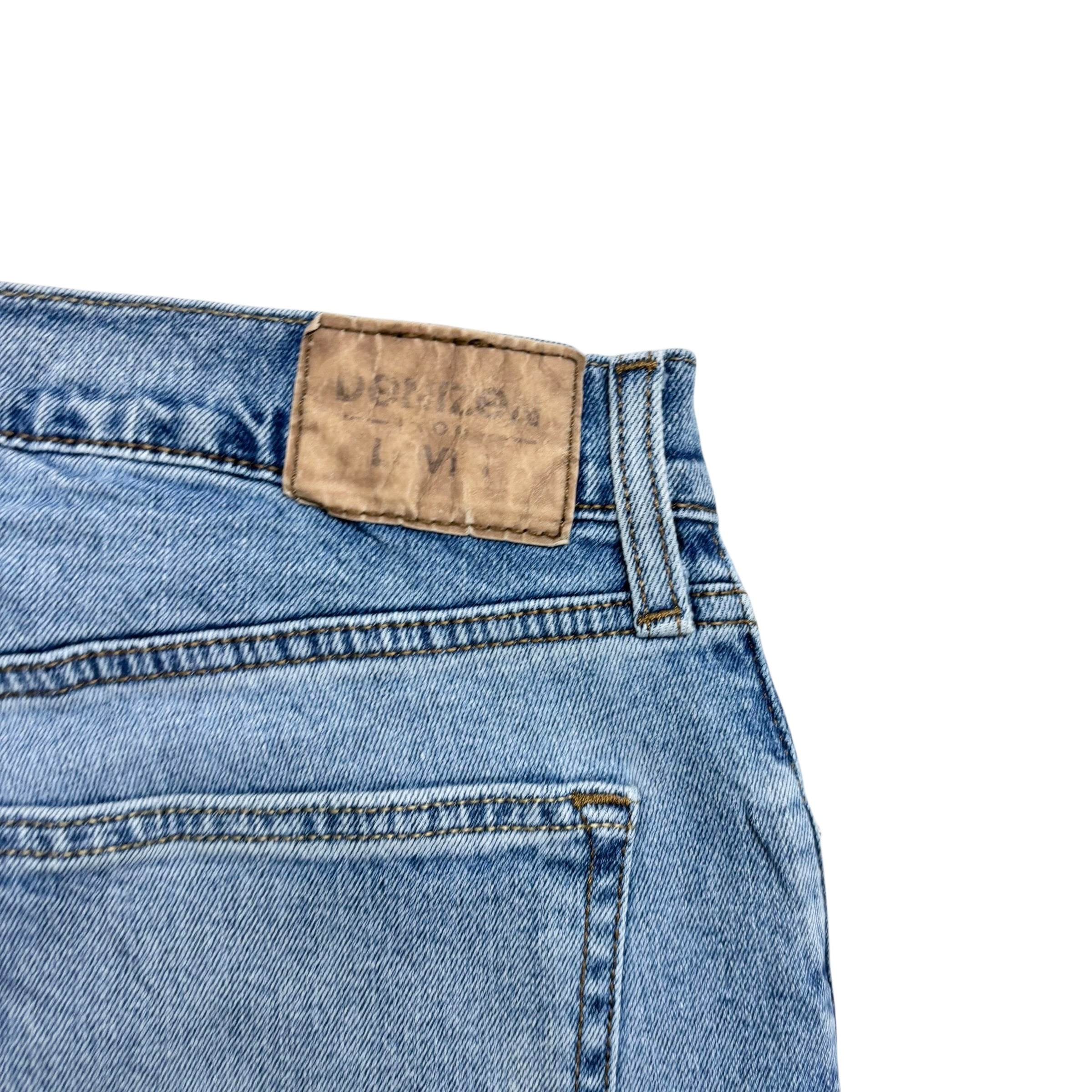 Levis Denizen Jeans W32 L30 Mens Light Blue Relaxed Straight Stretch Denim