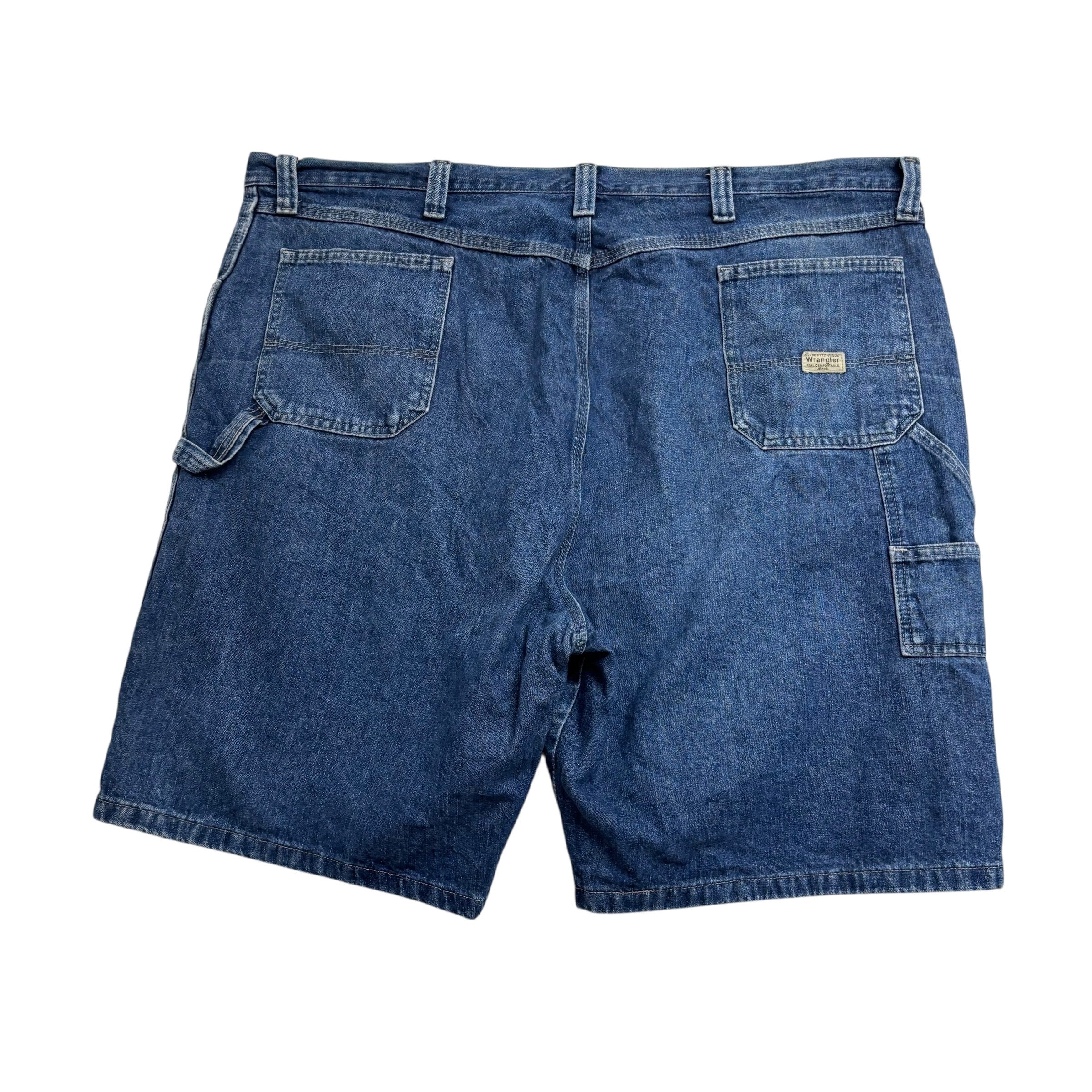 Wrangler Jorts W46 Mens Mid Blue Denim Shorts Baggy Carpenter Vintage Relaxed
