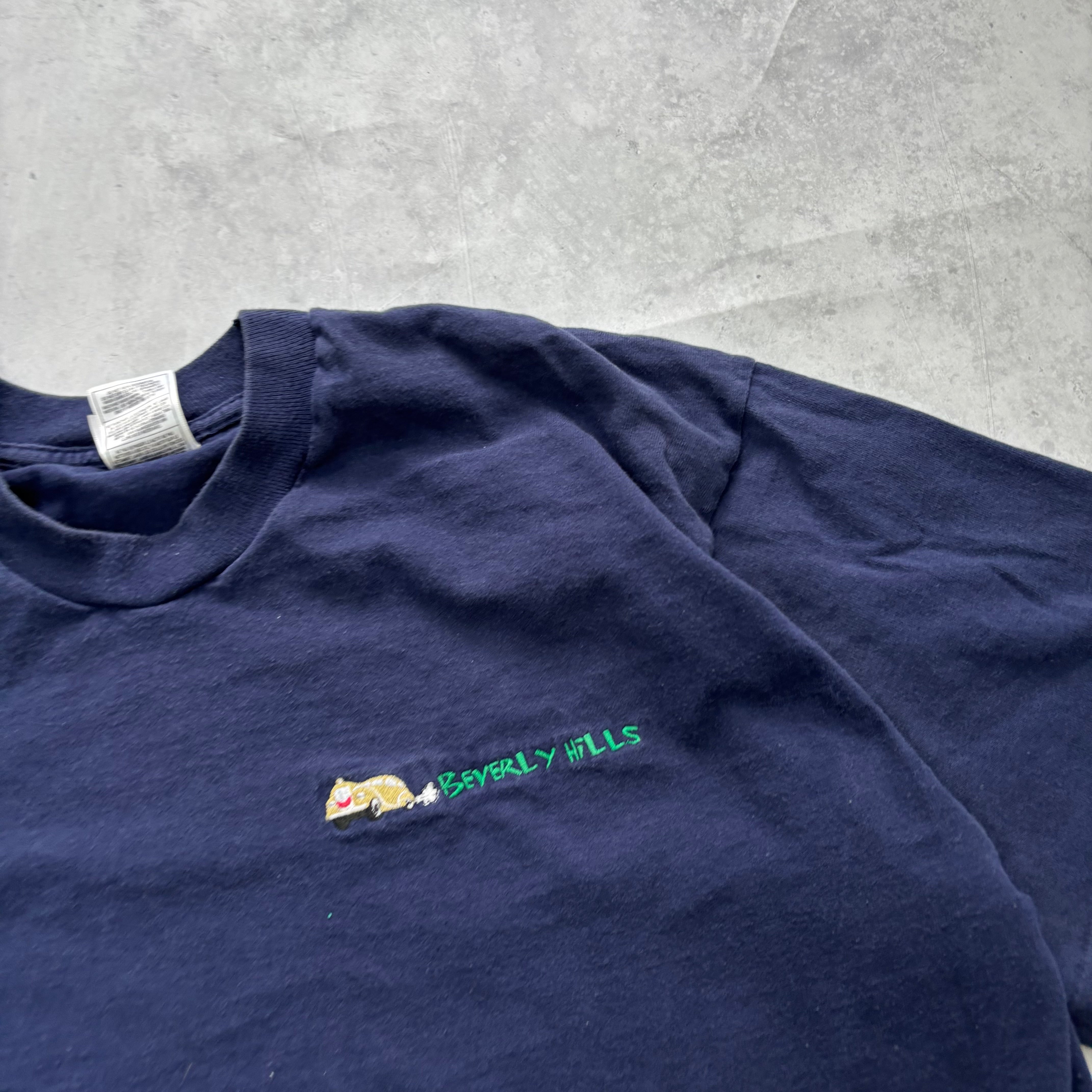 Vintage T Shirt Mens XL Navy Single Stitch Graphic Print 90s USA (E)