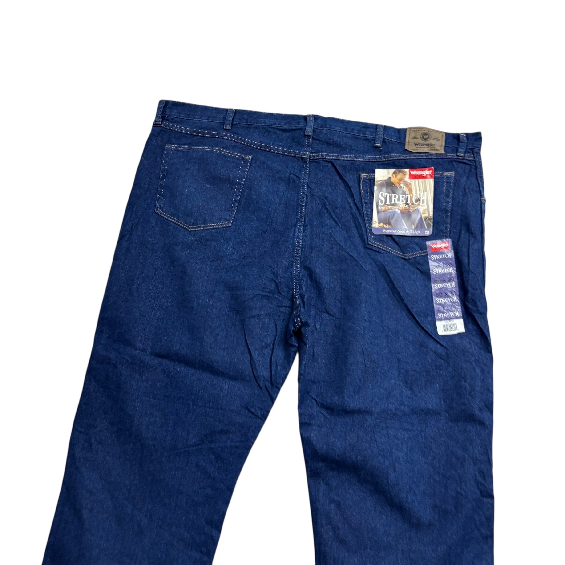 Wrangler Jeans W50 L30 Mens Dark Blue Regular Straight Fit Denim (E)
